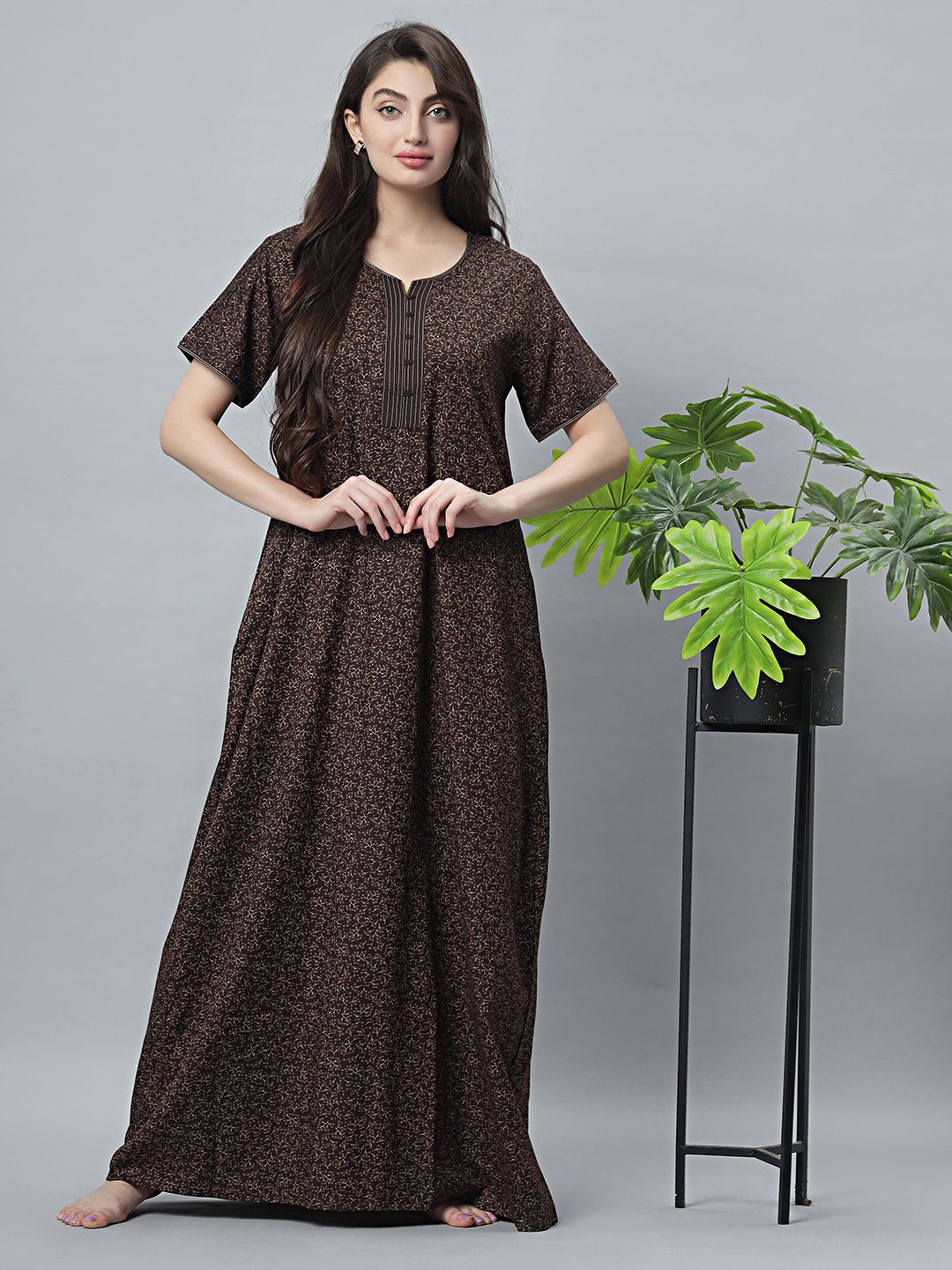QUIRA Printed Maxi Nightdress