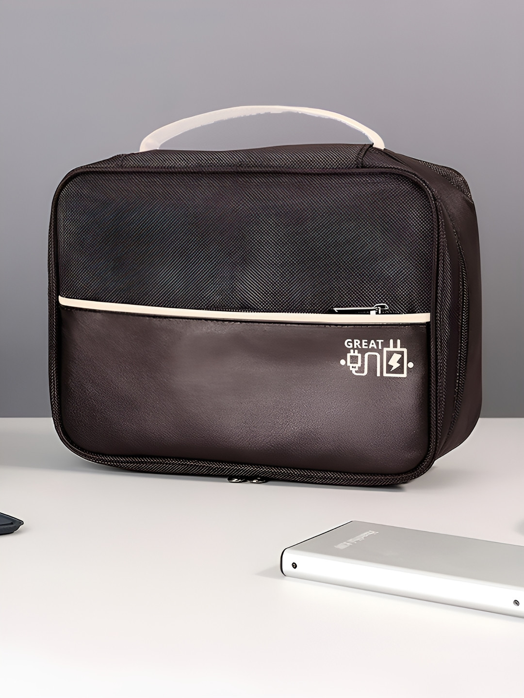 Aura Brown Makeup Organisers