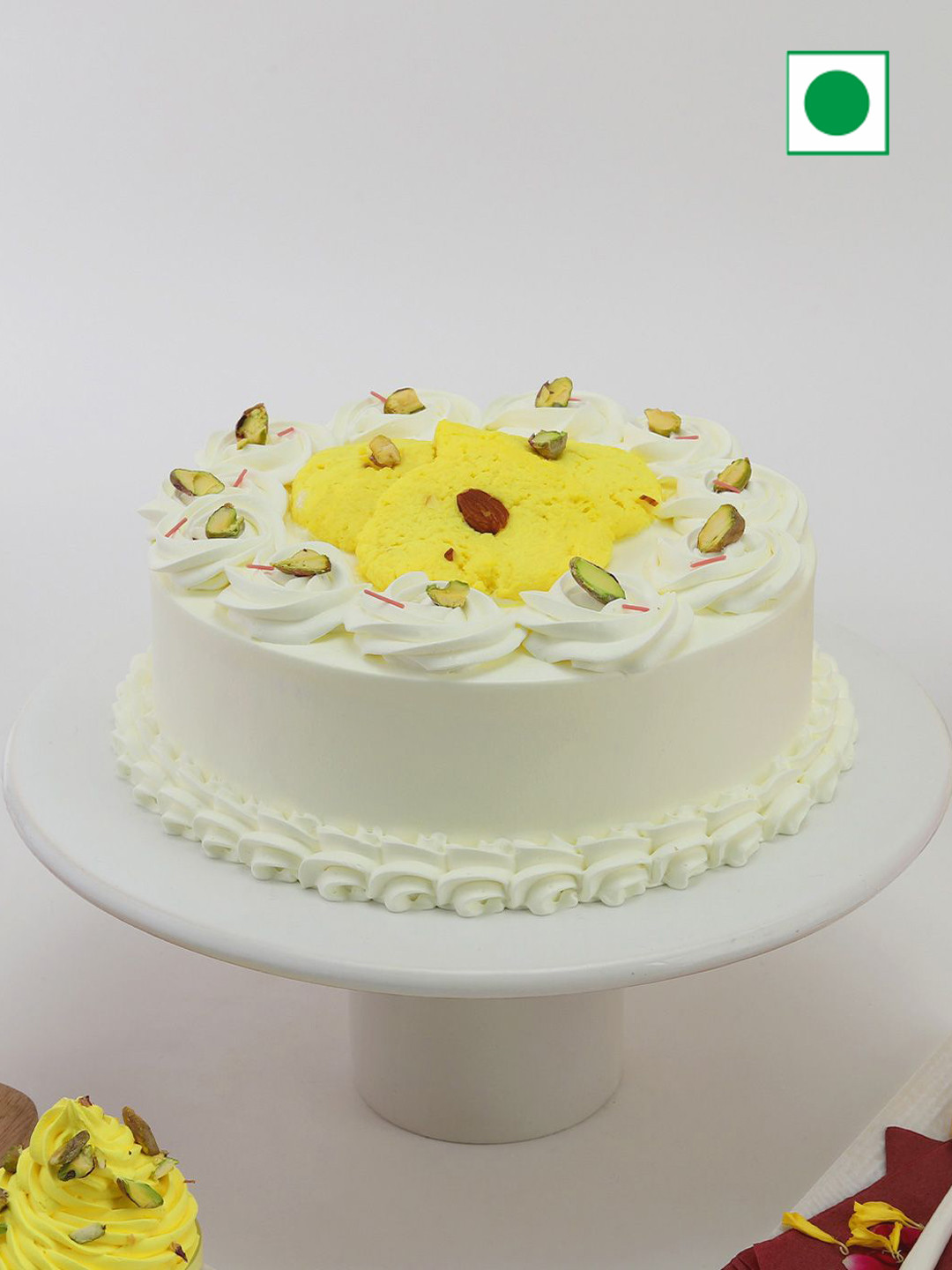 IGP Rasmalai Flavour Eggless Round Cake - 1 Kg
