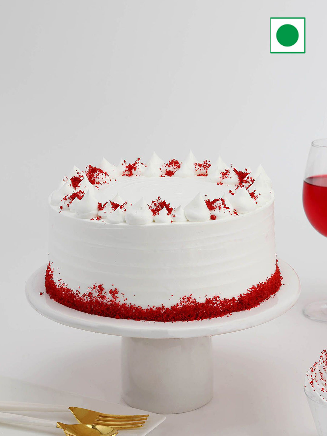 IGP Red Velvet Flavour Eggless Round Cake- 500Gm
