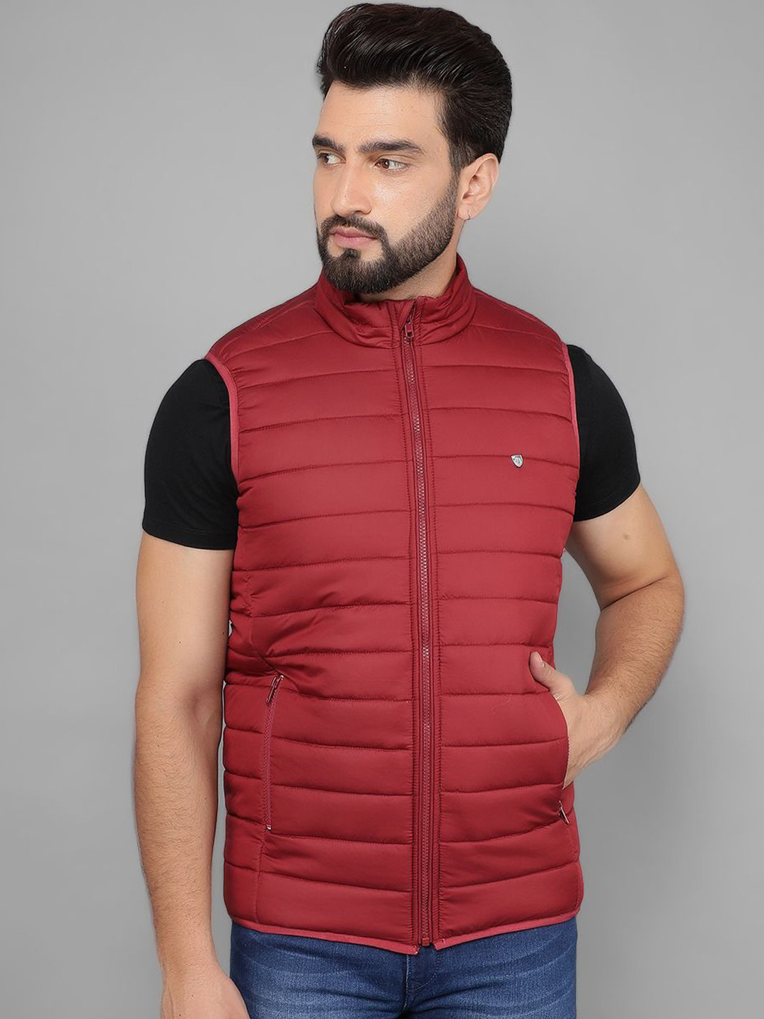 Canary London Men Striped Crop Puffer Jacket