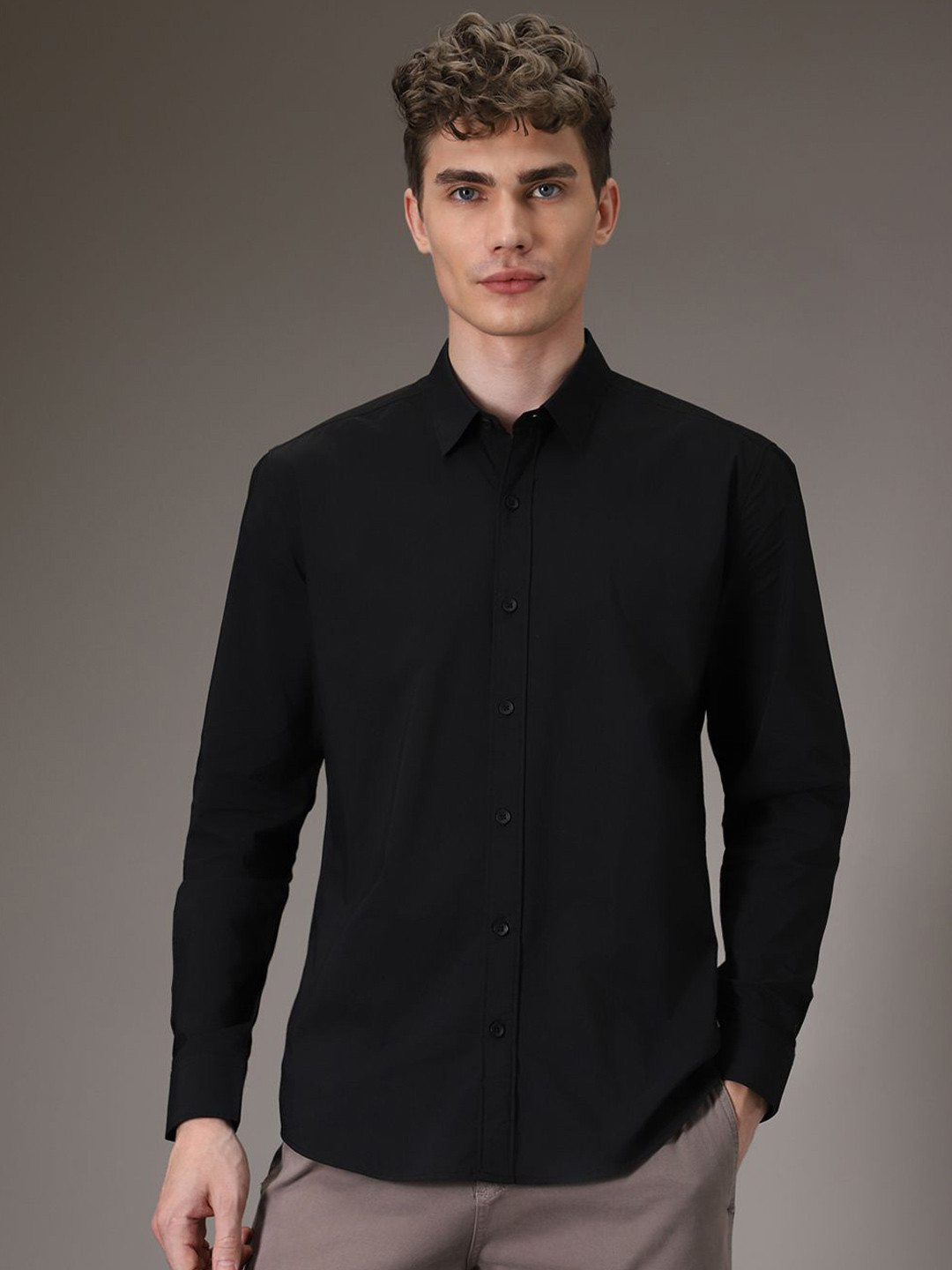 Banana Club Sable Black Cotton Shirt