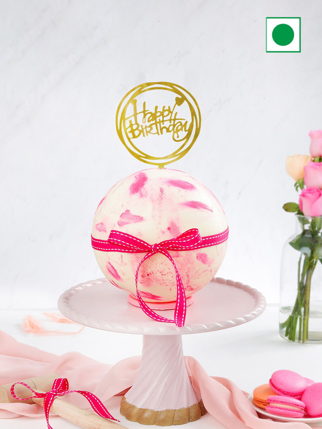 IGP Chocolate Flavour Pinata Ball Eggless Round Cake - 750 Gms