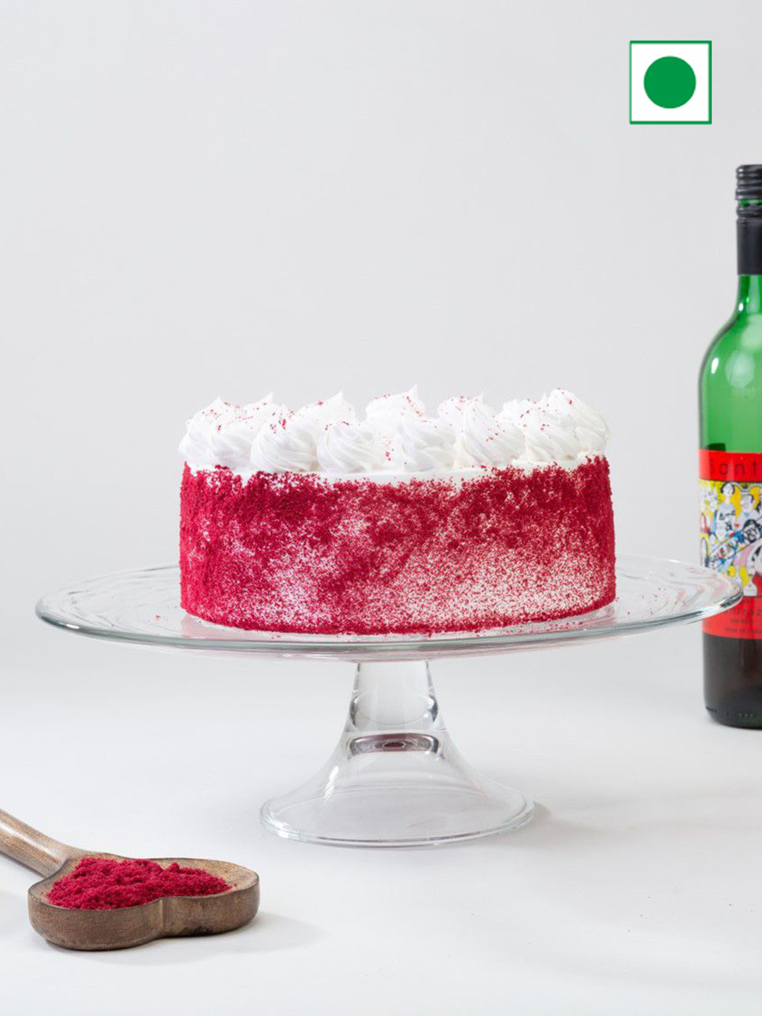 IGP Dramatic & Delicious Red Velvet Eggless Round Cake-500g