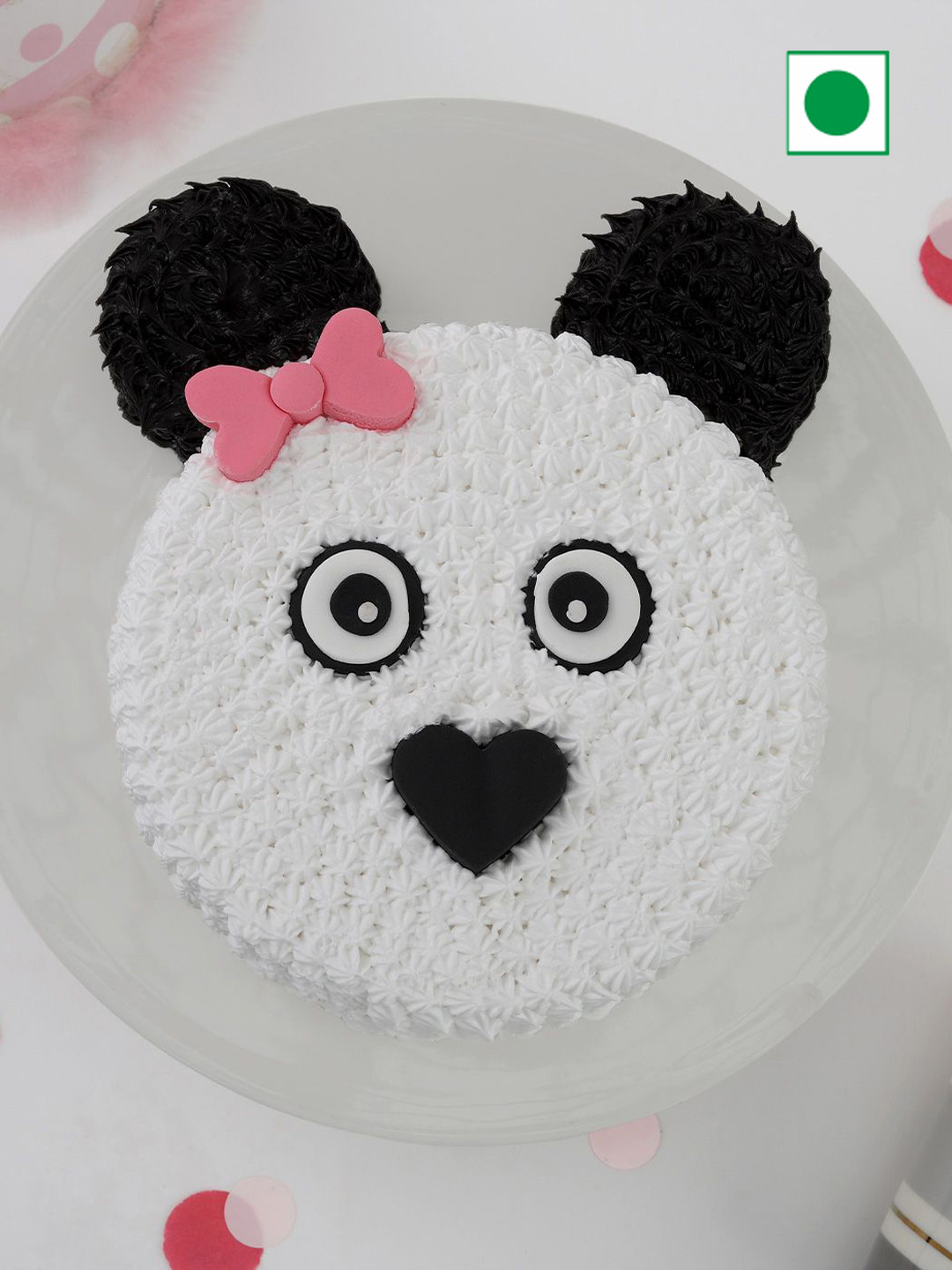 IGP Teddy Bear Pinapple Flavour Eggless Cake - 600 Gm