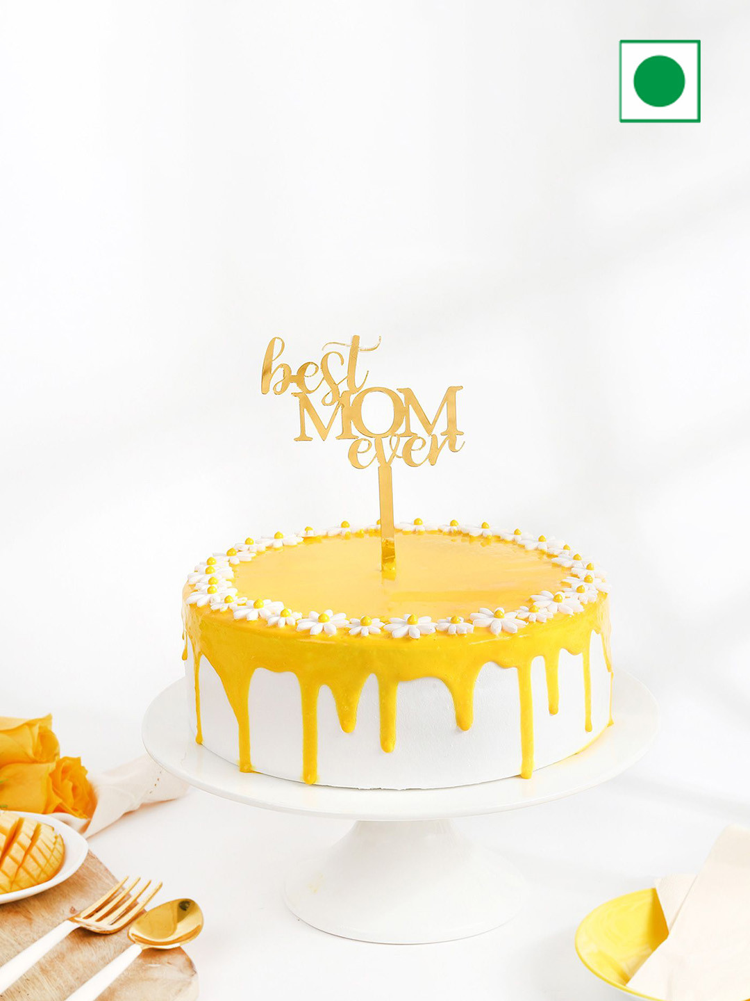 IGP Mango Flavor Eggless Round Cake- 500 G