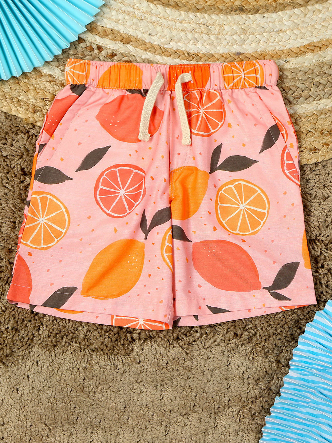 The Lion and The Fish Boys Lemon Printed Relaxed Fit Short