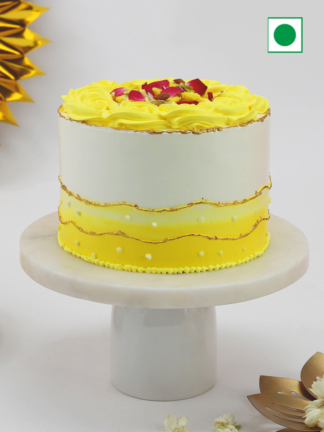 IGP Rasmalai Cream Flavour Eggless Round Cake- 500g