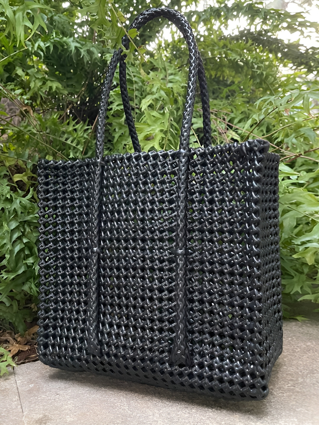 MAATIR DESIGNS Black Reusable Tote Basket Organisers