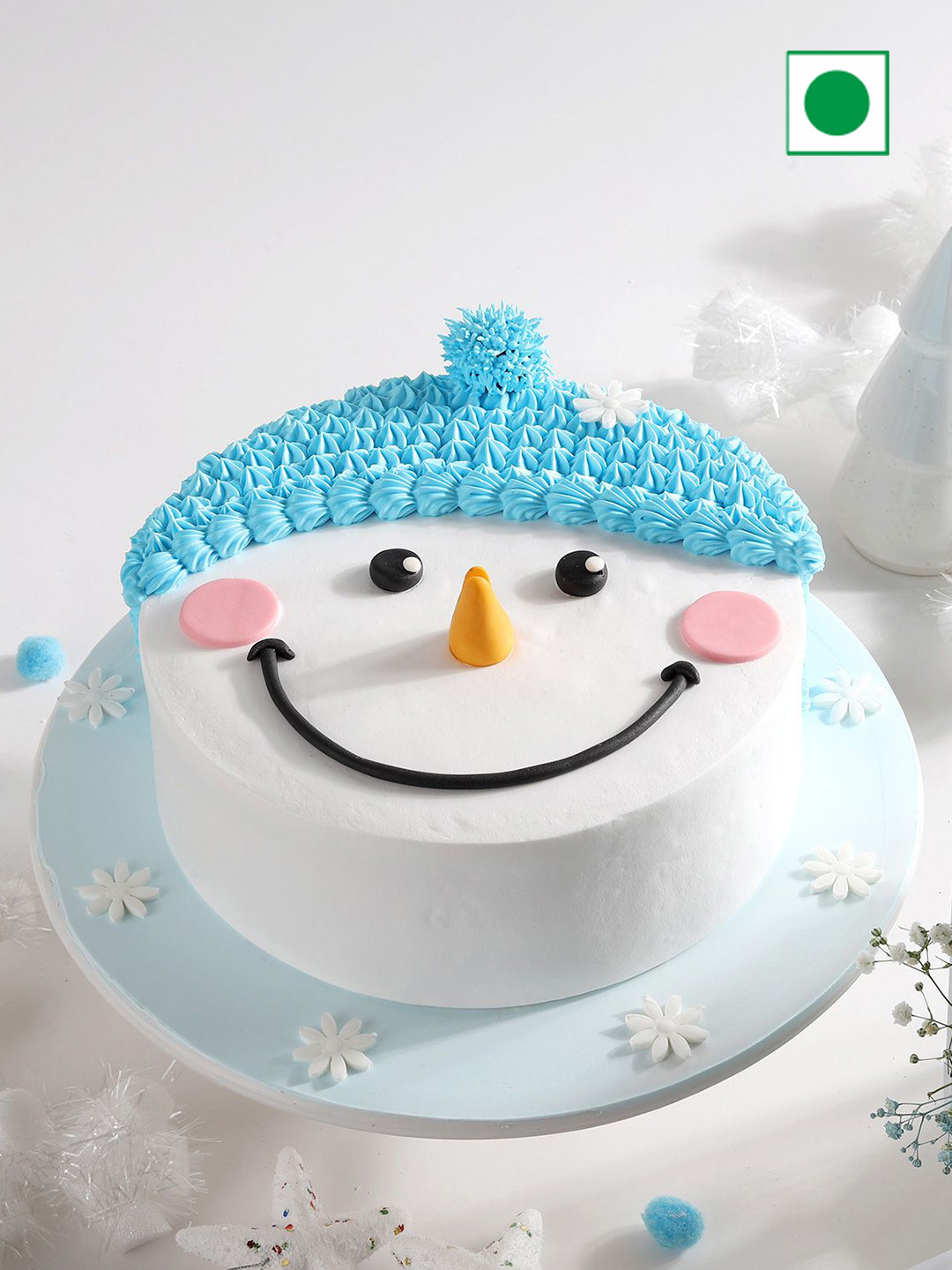 IGP Semi Fondant Eggless Round Cake - 1 Kg