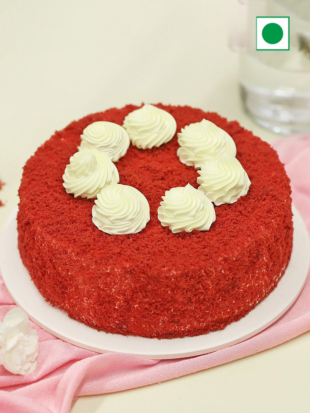 IGP Red Velvet Flavour Eggless Round Cake- 500g