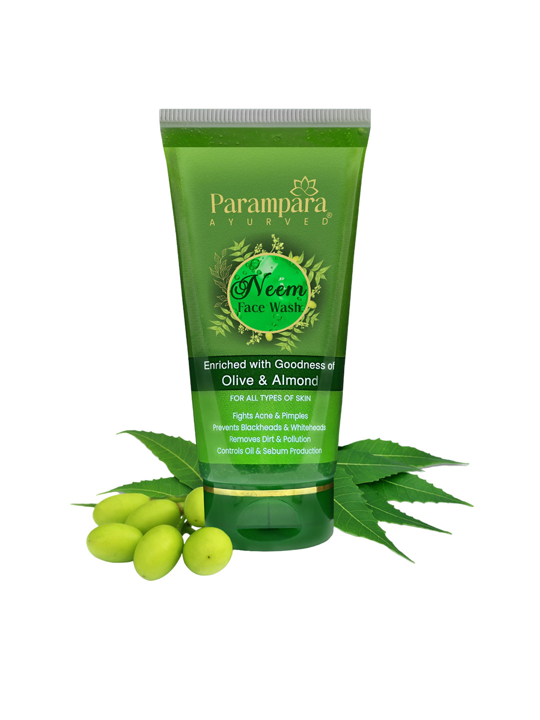Parampara Ayurved Neem Face Wash With Olive & Almond - 150ml