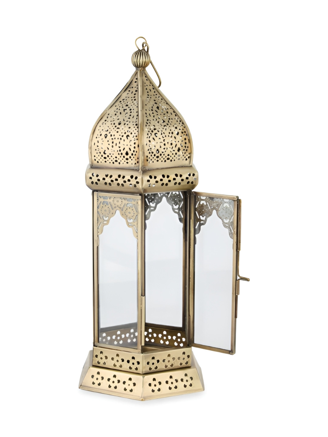 Fabindia Mehar Bronze-Toned Textured Metal Cylindrical Shaped Table Lamp