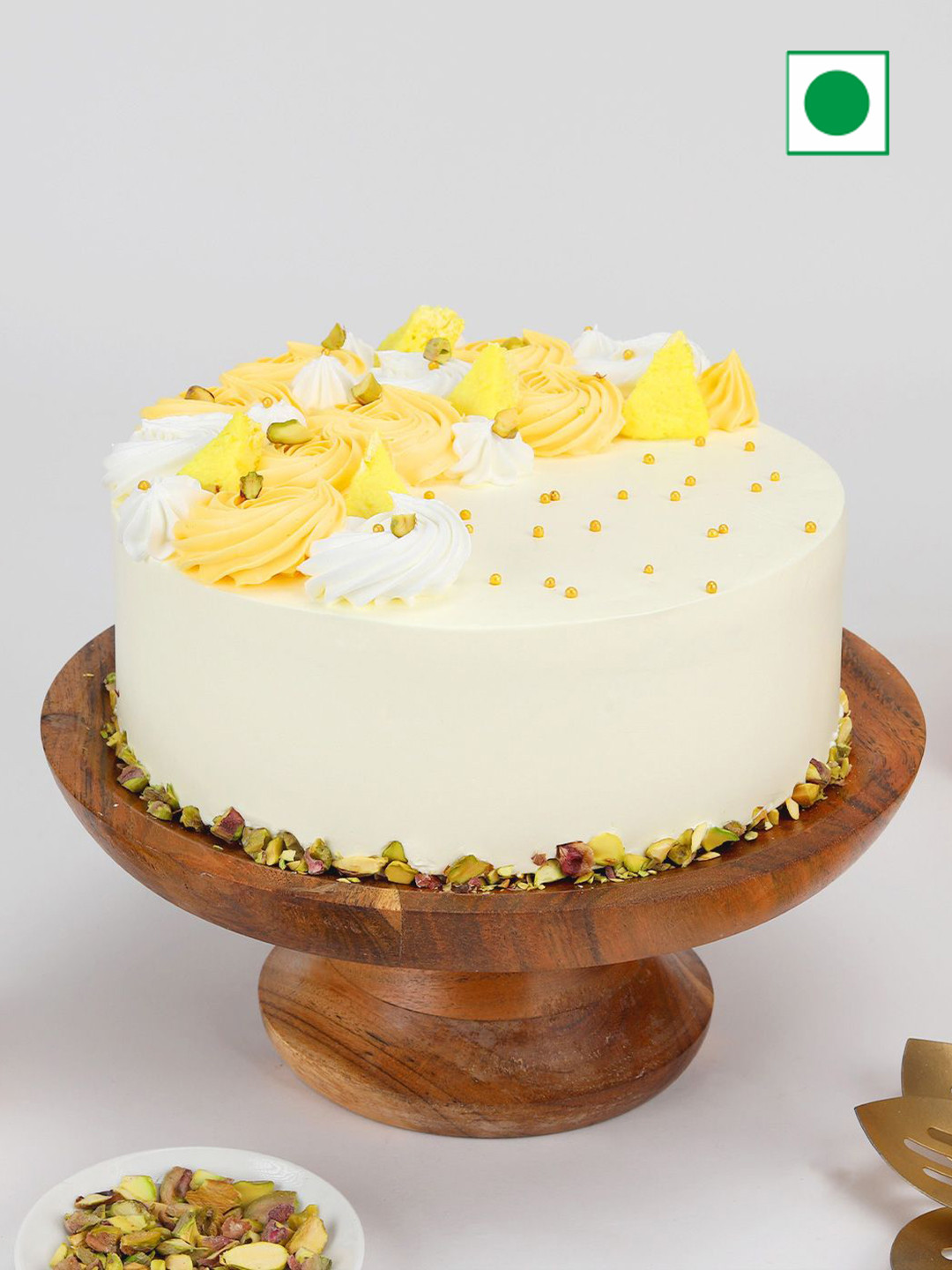 IGP Creamy Rasmalai Flavour Eggless Round Cake- 1Kg