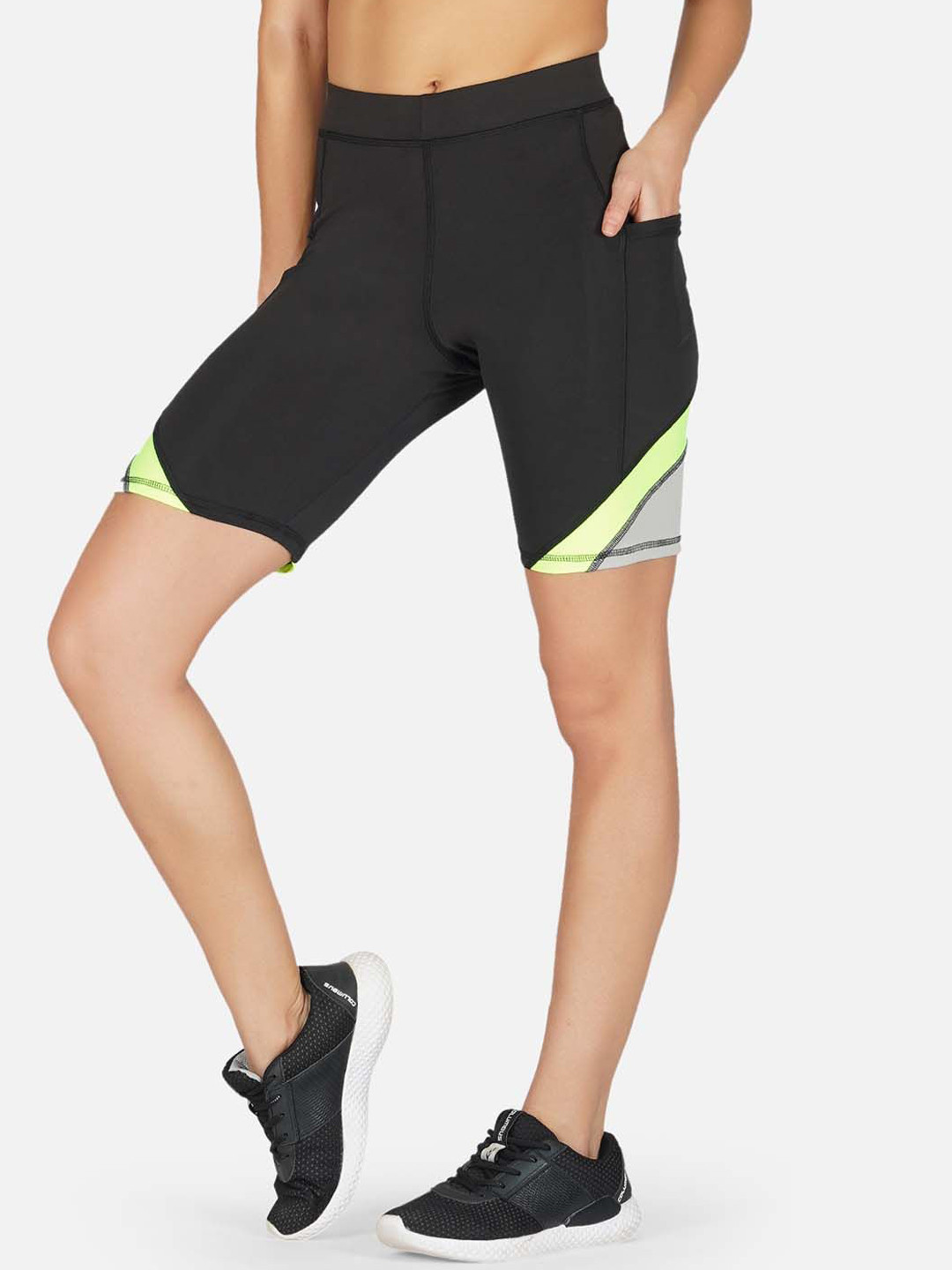 IMPERATIVE Colour-Blocked Slim-Fit Knee-Length Tights