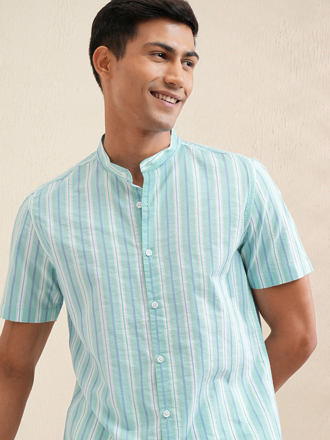 LOCOMOTIVE Premium Men Dobby Stripped Casual Shirt