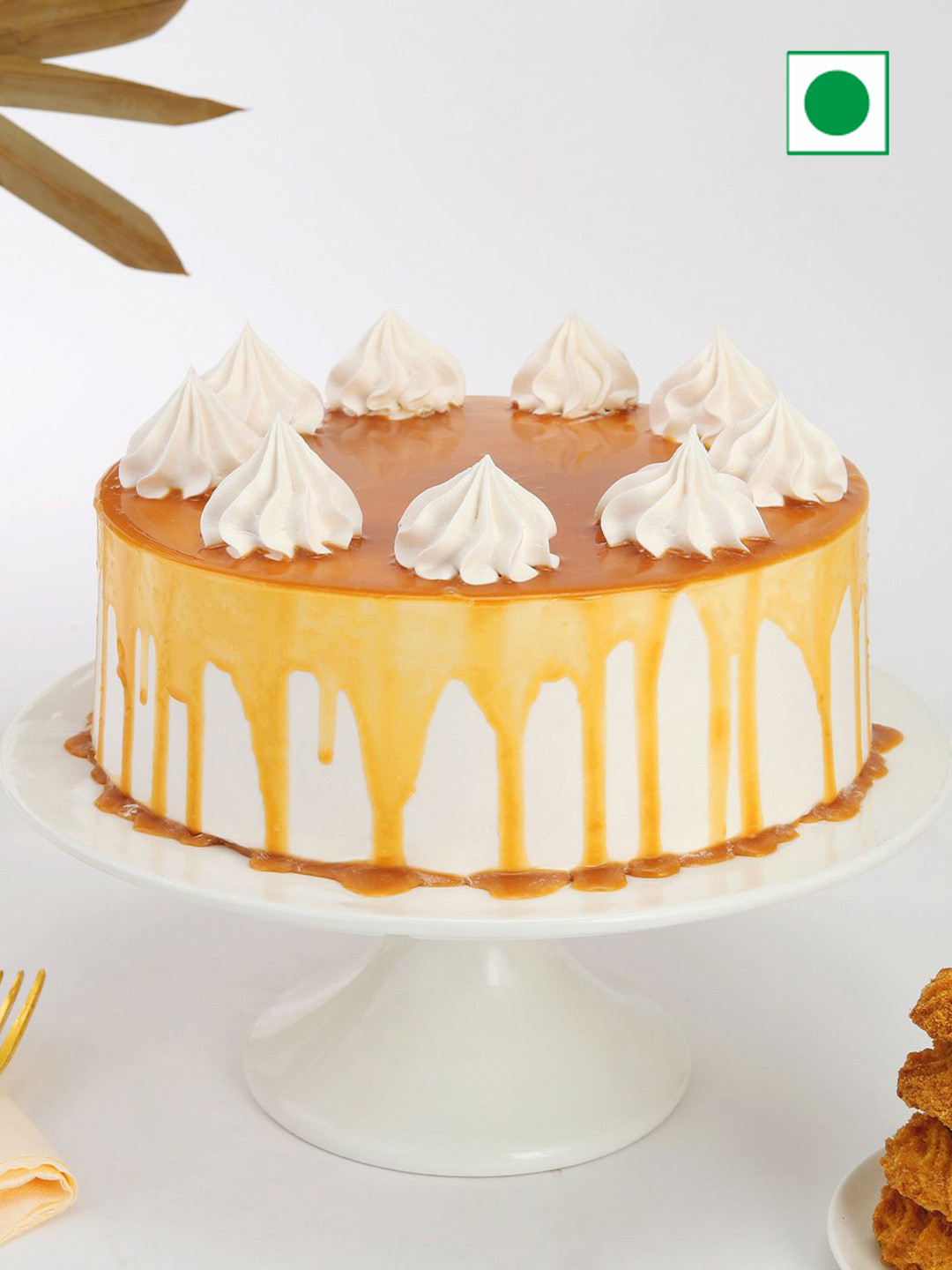 IGP Butterscotch Flavour Eggless Round Cake- 500g