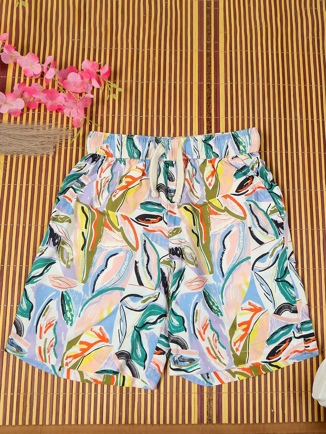 The Lion and The Fish Boys Allorer Aztec Printed Relaxed Fit Short