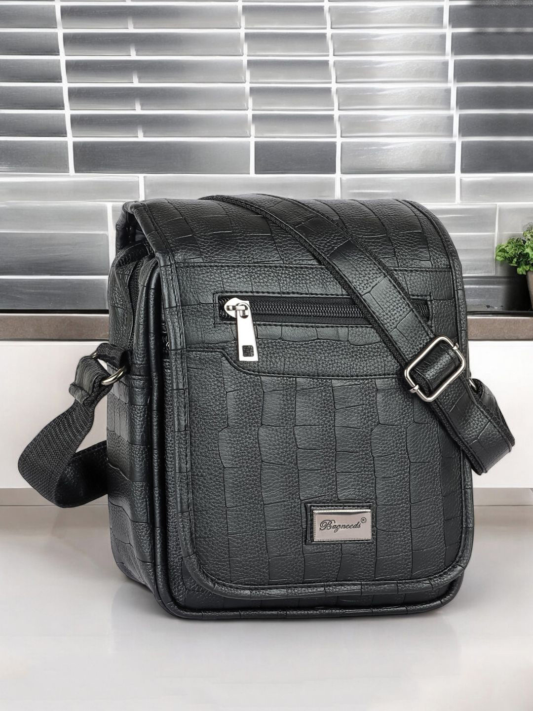 bagneeds Unisex Textured Messenger Bag