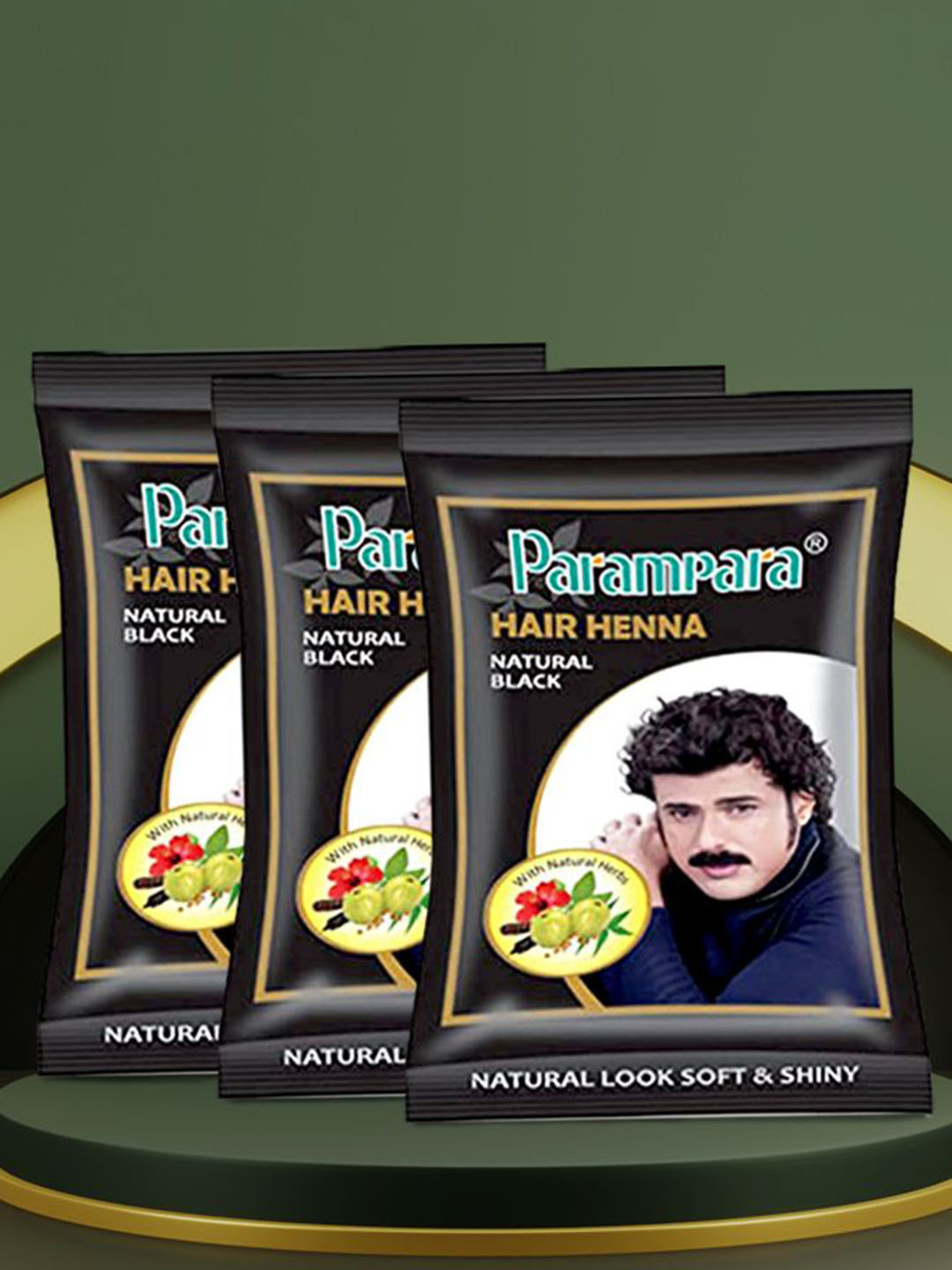 Parampara Ayurved Heena Hair Colour For Shiny Hair With Amla-20g-Black