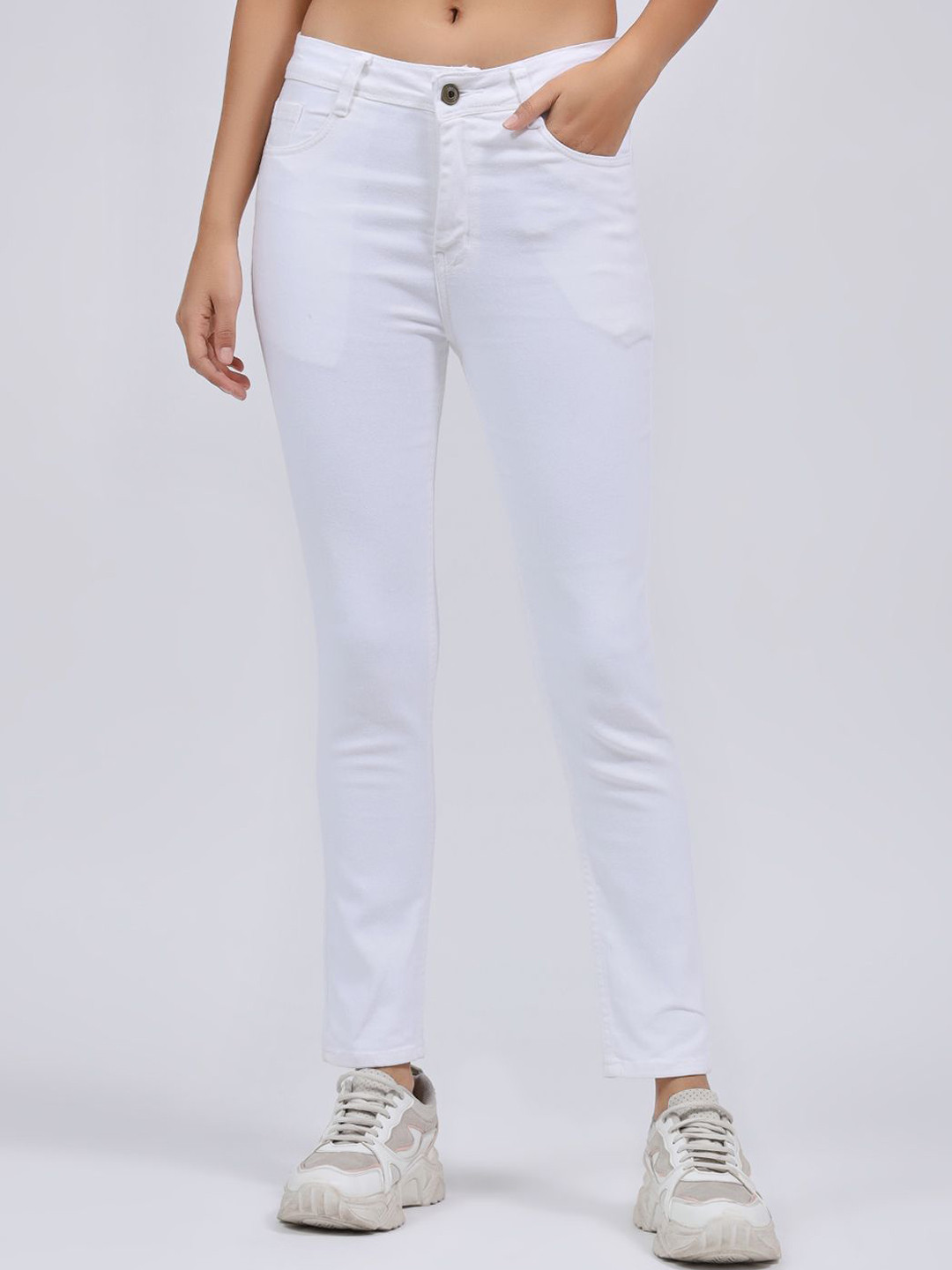 3BUTTERFLIES Women Skinny Fit High-Rise Jeans