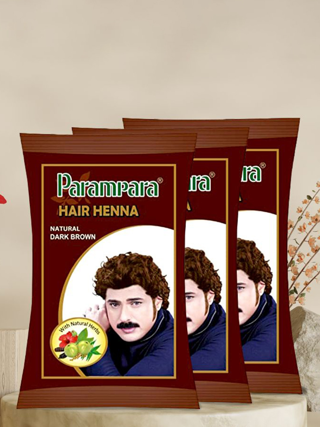 Parampara Ayurved Heena Hair Colour With Shikakai-200g-Dark Brown