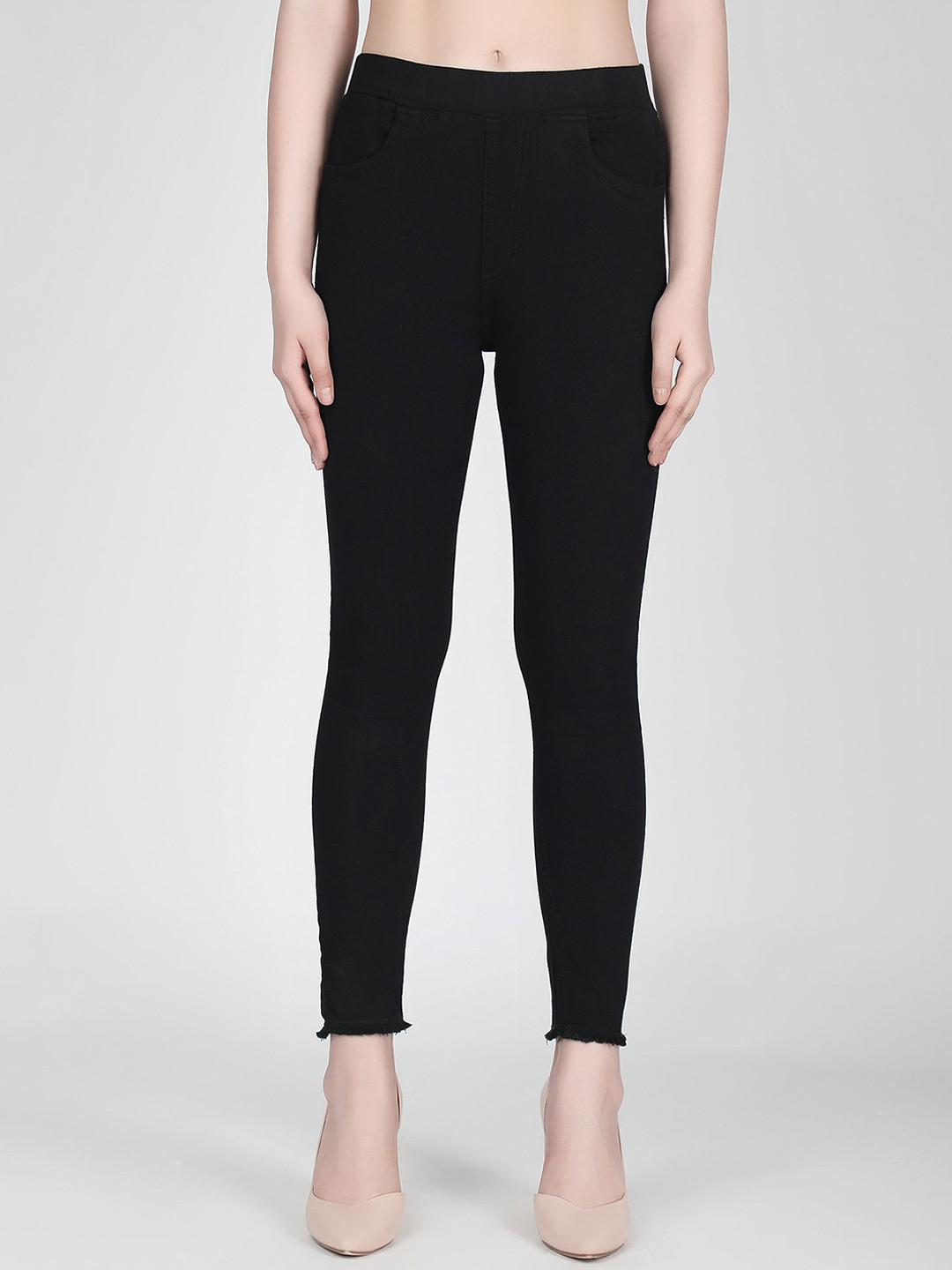 3BUTTERFLIES Women Skinny Fit Mid-Rise Stretchable clean Look Jeans