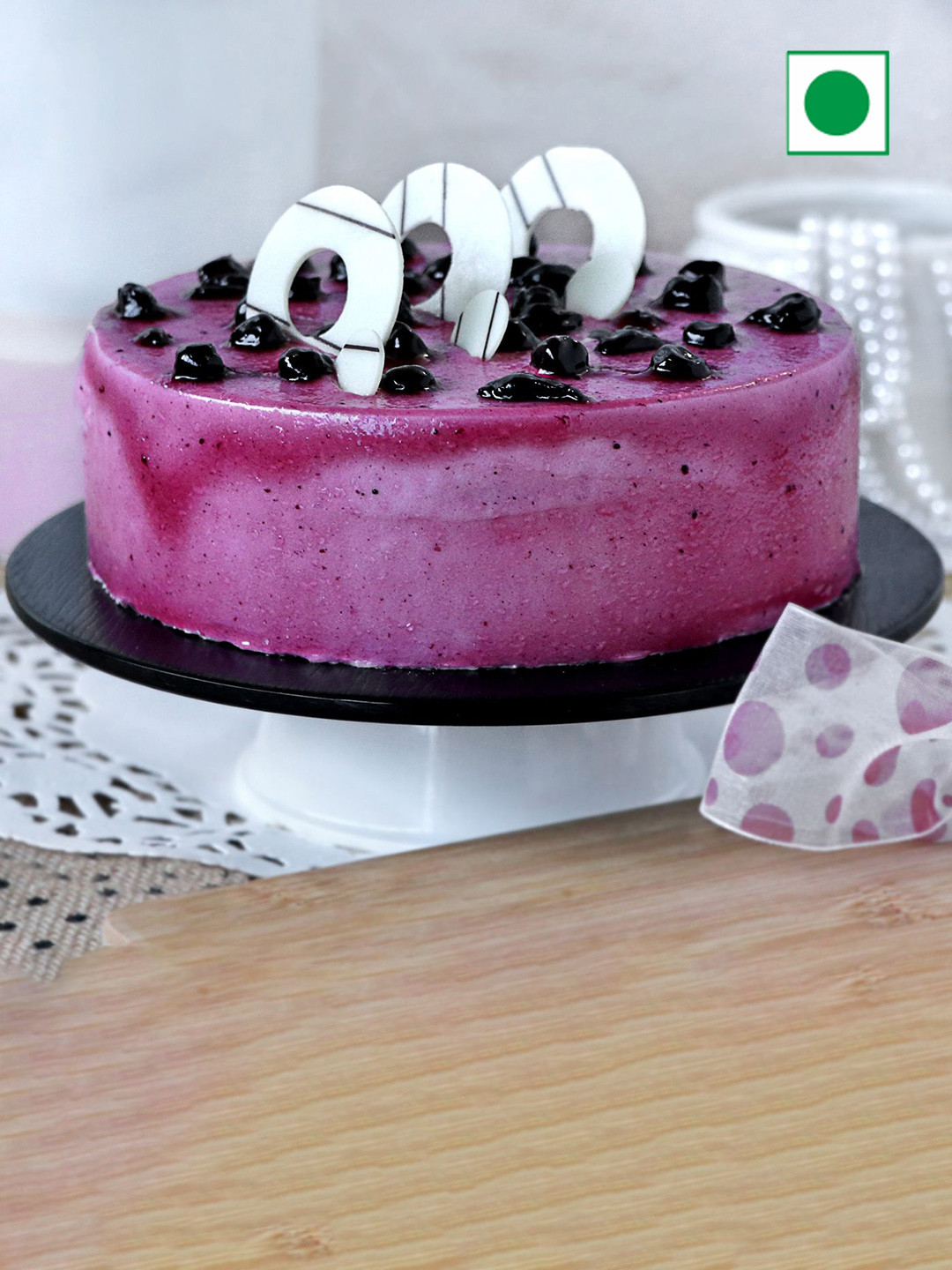 IGP Blueberry Flavor Eggless Round Cake- 500gms