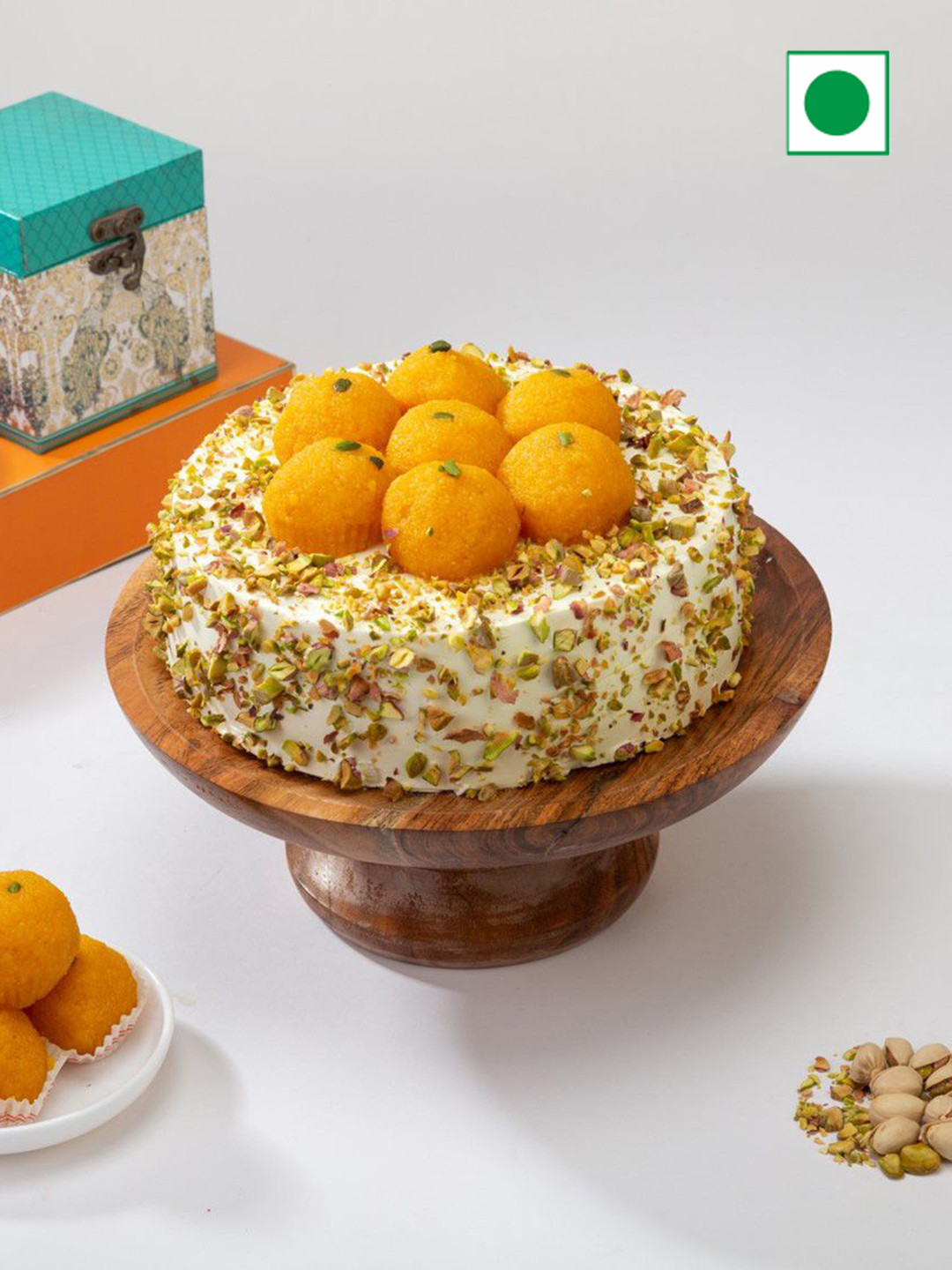 IGP Motichoor Laddu Flavor Eggless Round Cake- 500gms