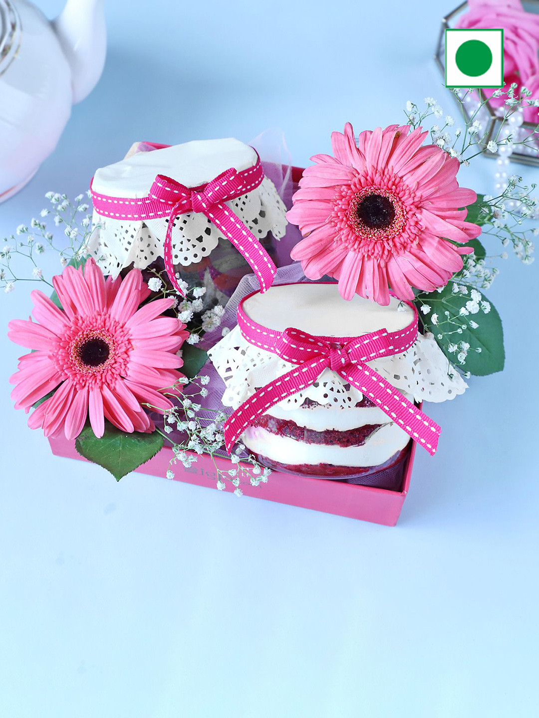 IGP 2 Pcs Cake With Gerbera Pride Hamper