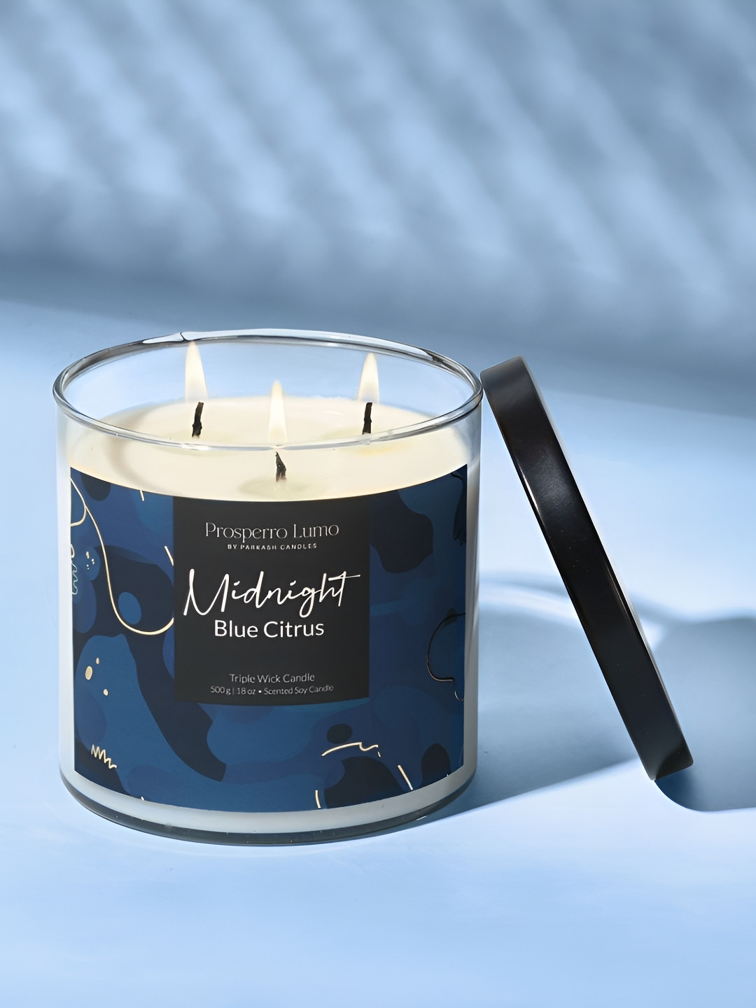 Parkash Candles Soy Wax Luxury Aroma Votive 3 Wick Citrus Conversational Jar Candles