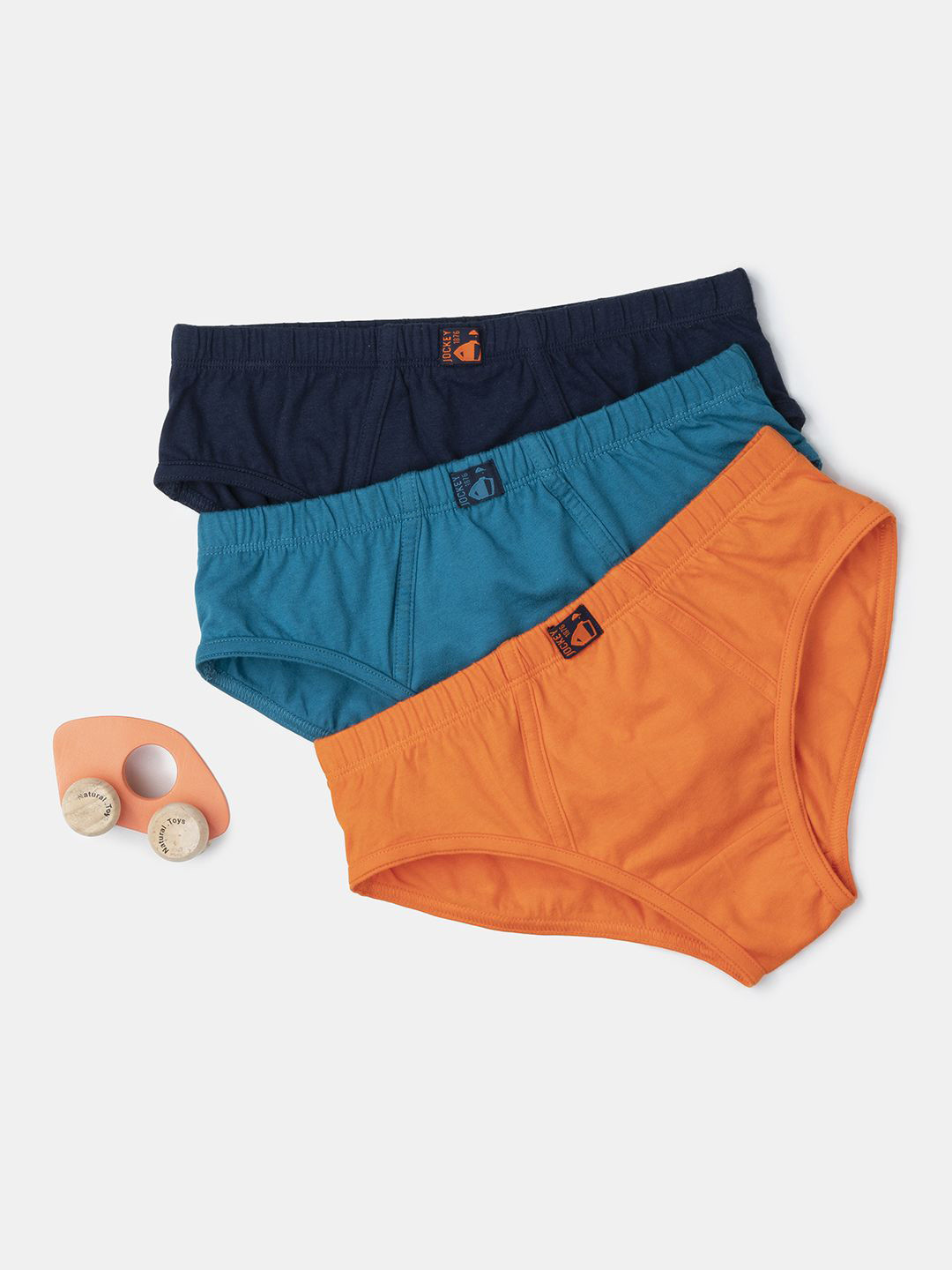 Jockey Boys Pack of 3 Super Combed Cotton Brief with Ultrasoft Waistband-3035