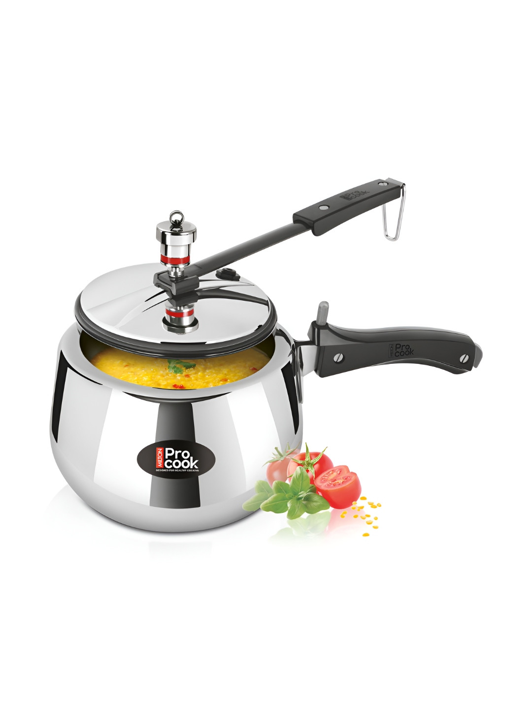 Milton Triply Stainless-Steel Induction Curve Pressure Cooker with Inner Lid 3 L Silver