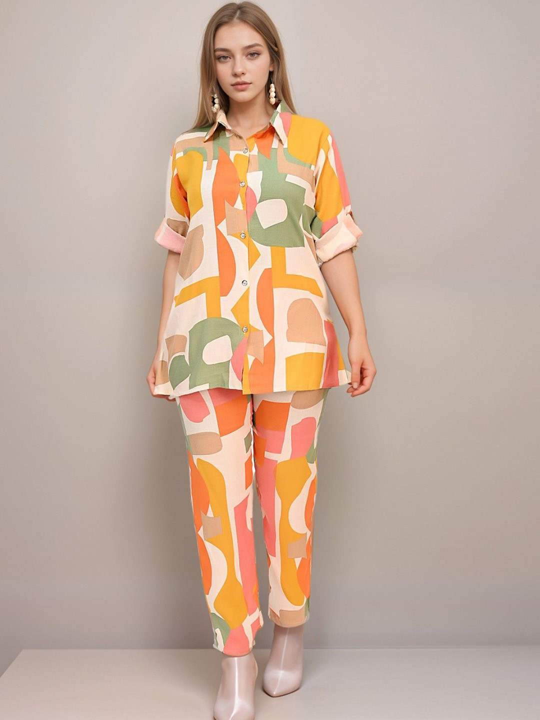 BAESD Printed Shirt With Palazzo