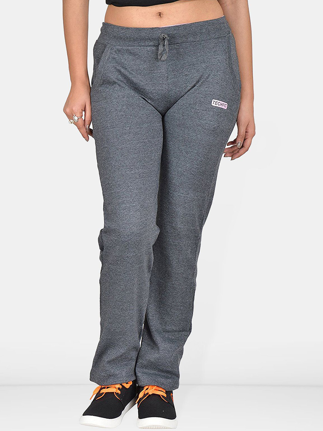 Be You Women Relaxed Fit Mid-Rise Cotton Track Pants
