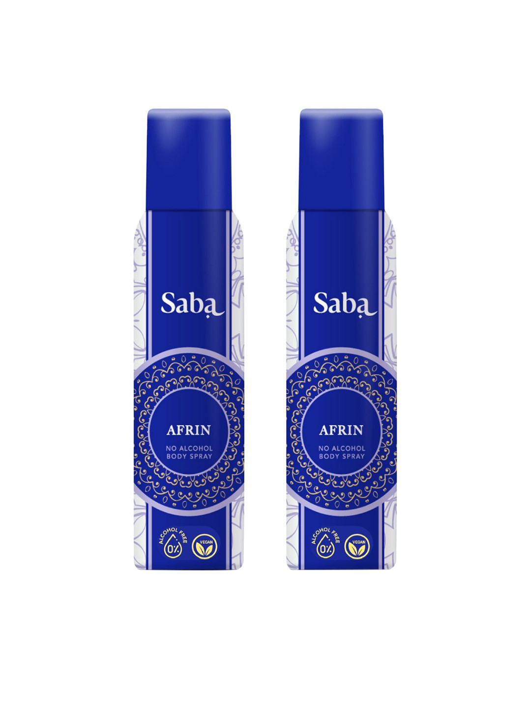 Saba Women Afrin Set Of 2 Long Lasting Deodorant Body Spray - 150ml Each