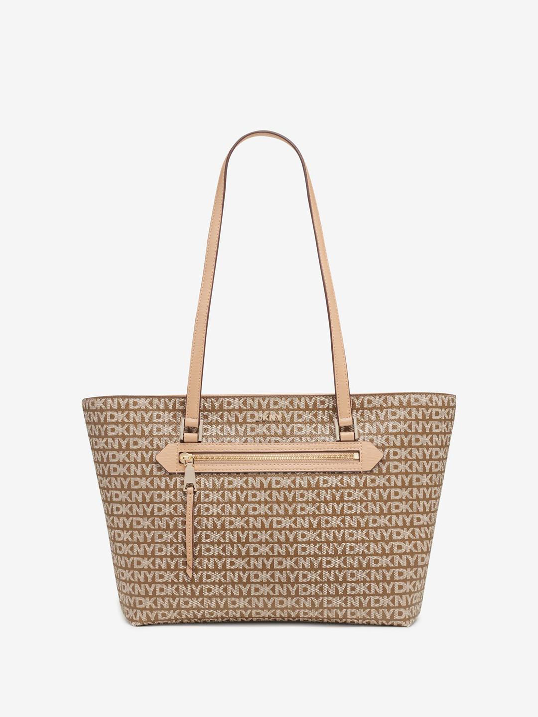 DKNY Textured Structured Shoulder Bag with Cut Work