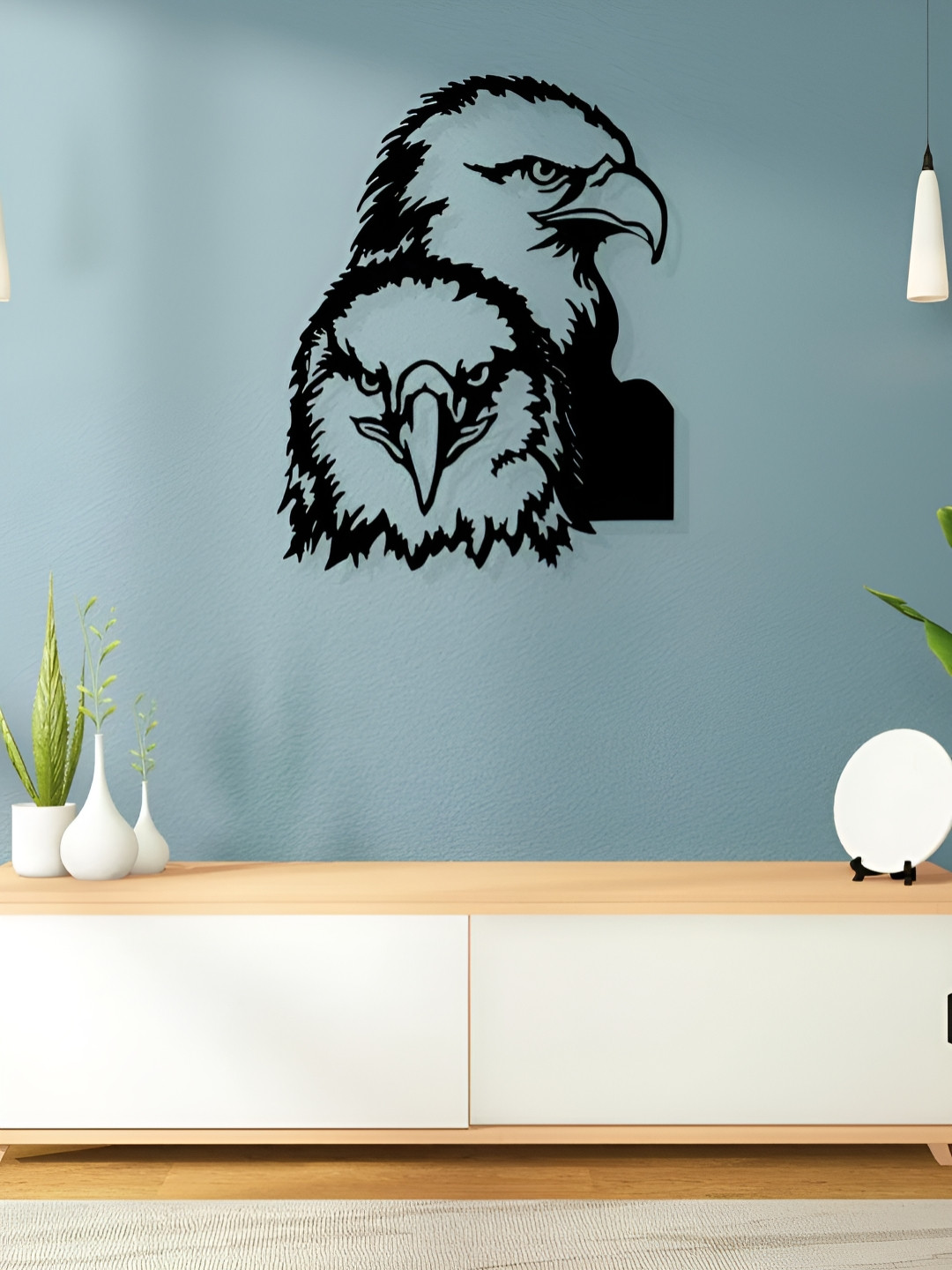 ARTROOMS Eagle Metal Matte Hanging Hall Signs and Plaques-25In