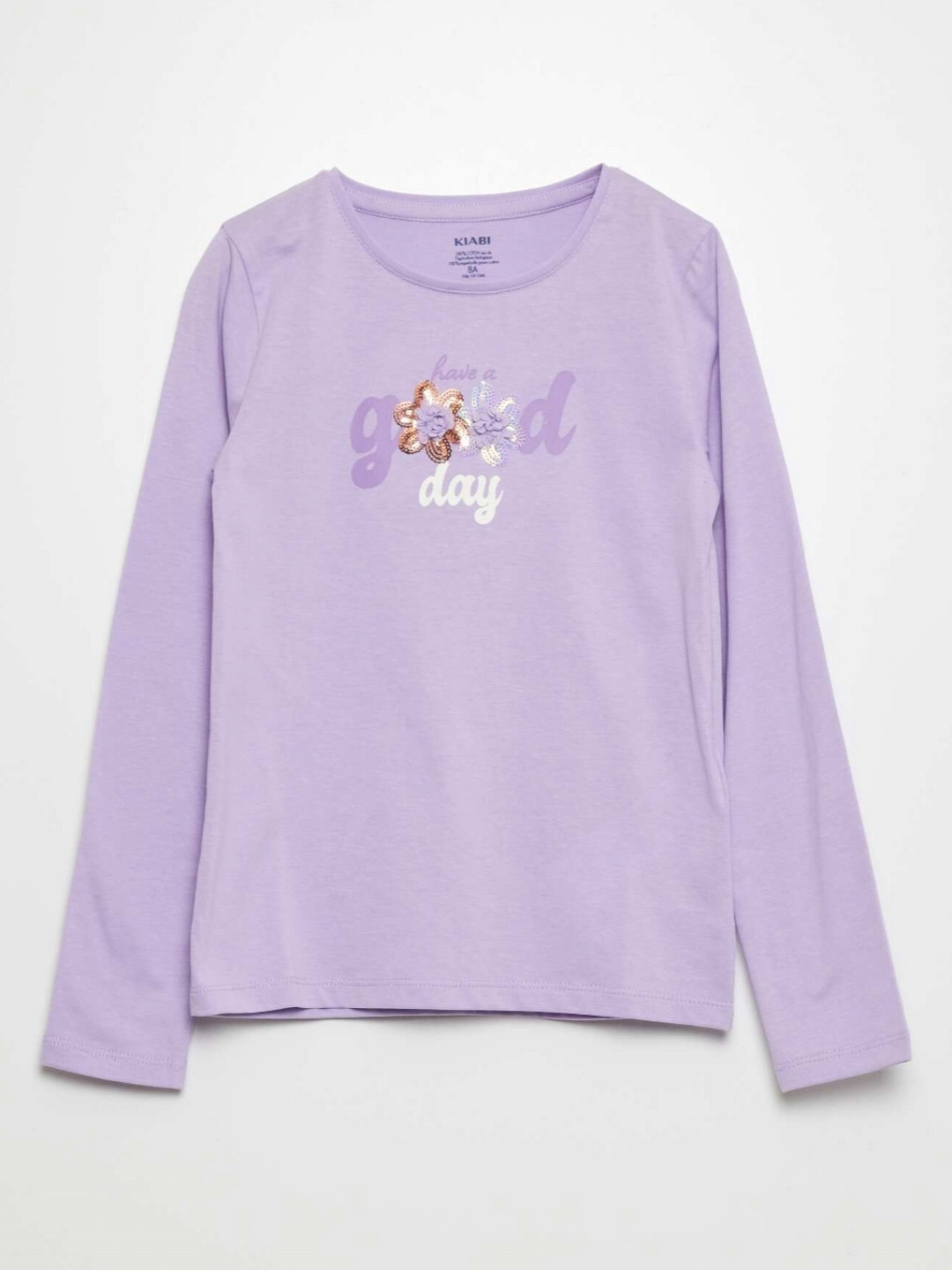 KIABI Girls Graphic Printed Pure Cotton T-shirt