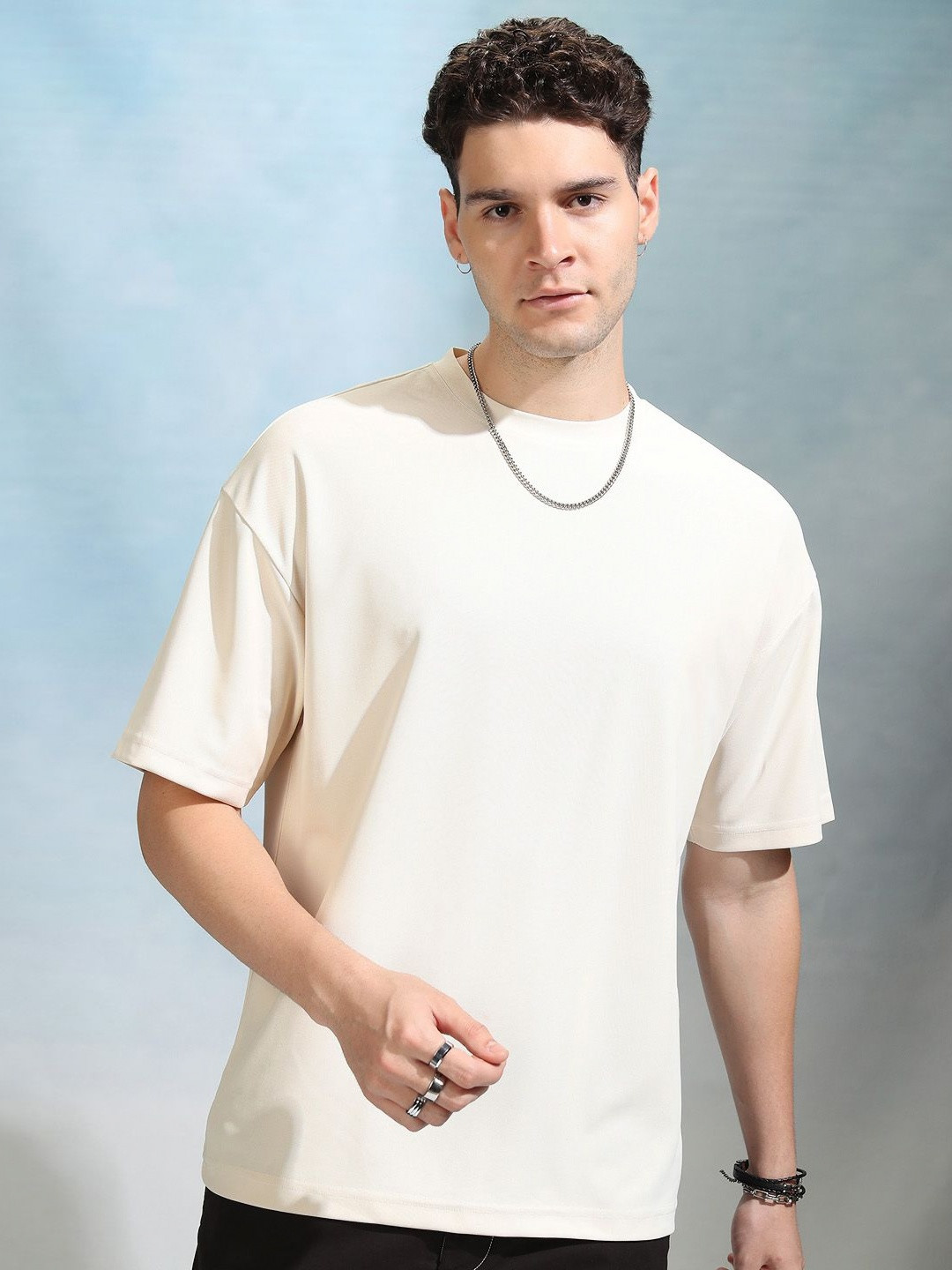 HIGHLANDER Men Raw Edge Sports Oversized T-shirt