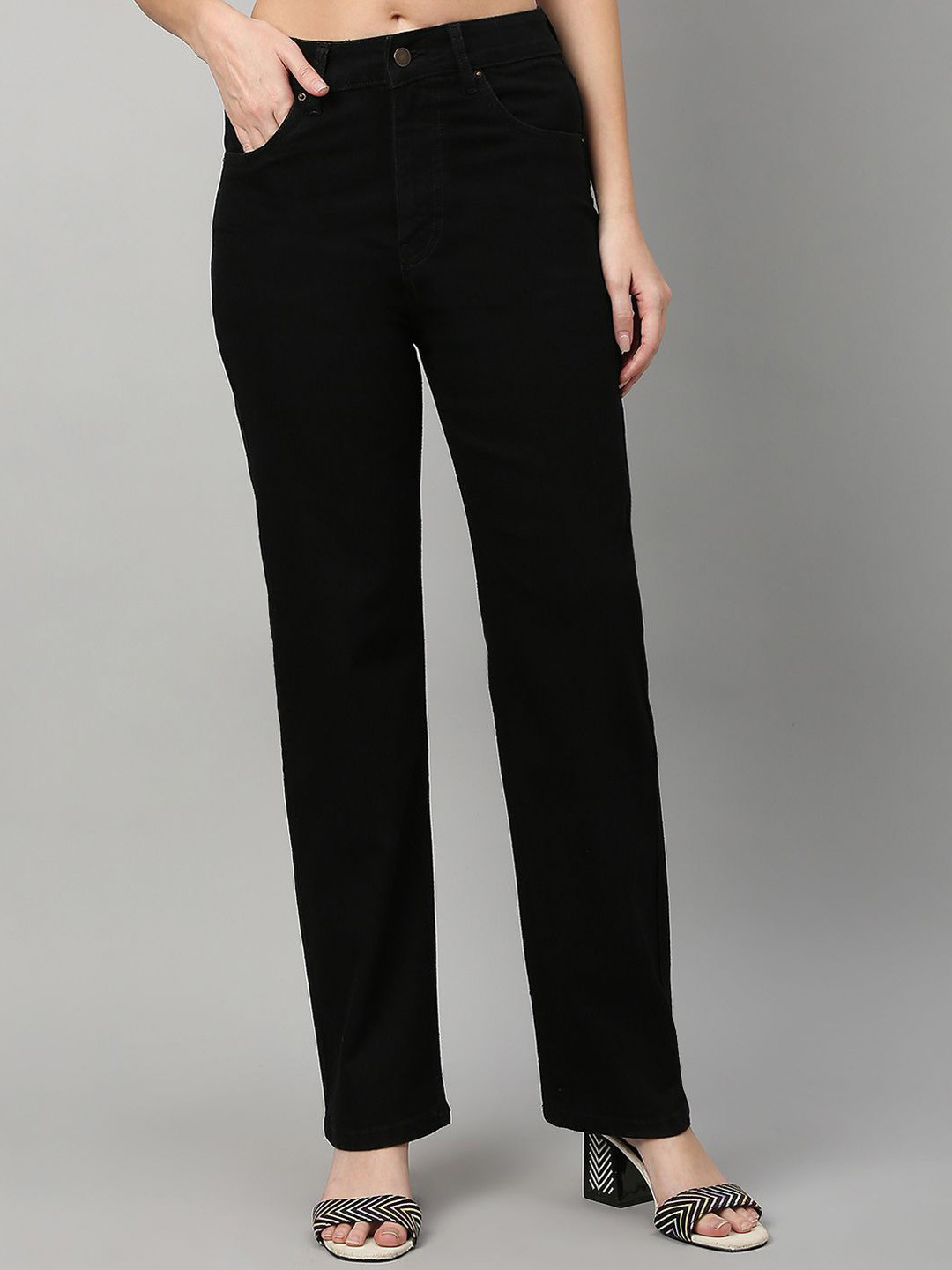 TARAMA Women Straight Fit High-Rise Stretchable Jeans