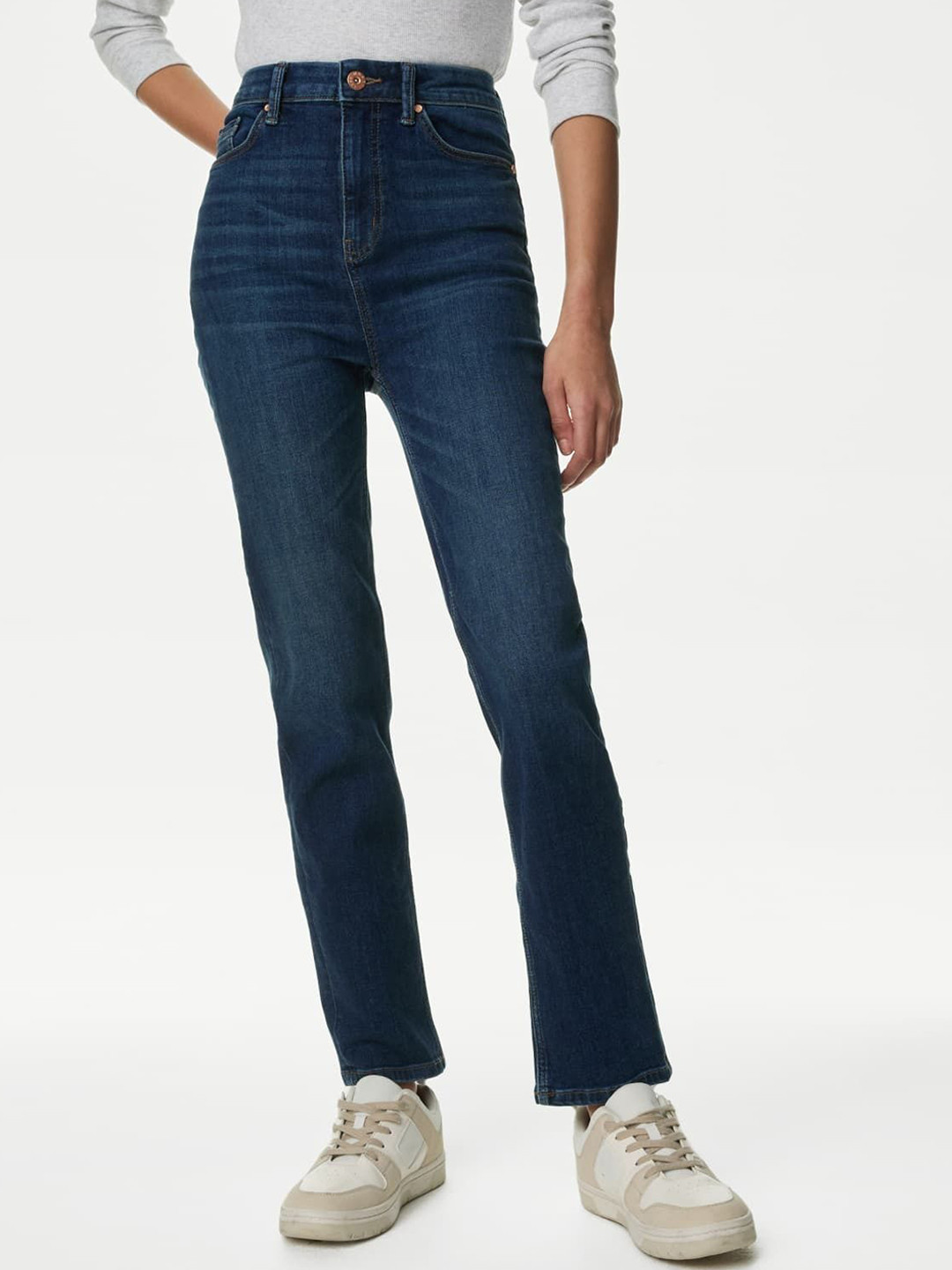 Marks & Spencer Women High-Rise Cigarette Jeans