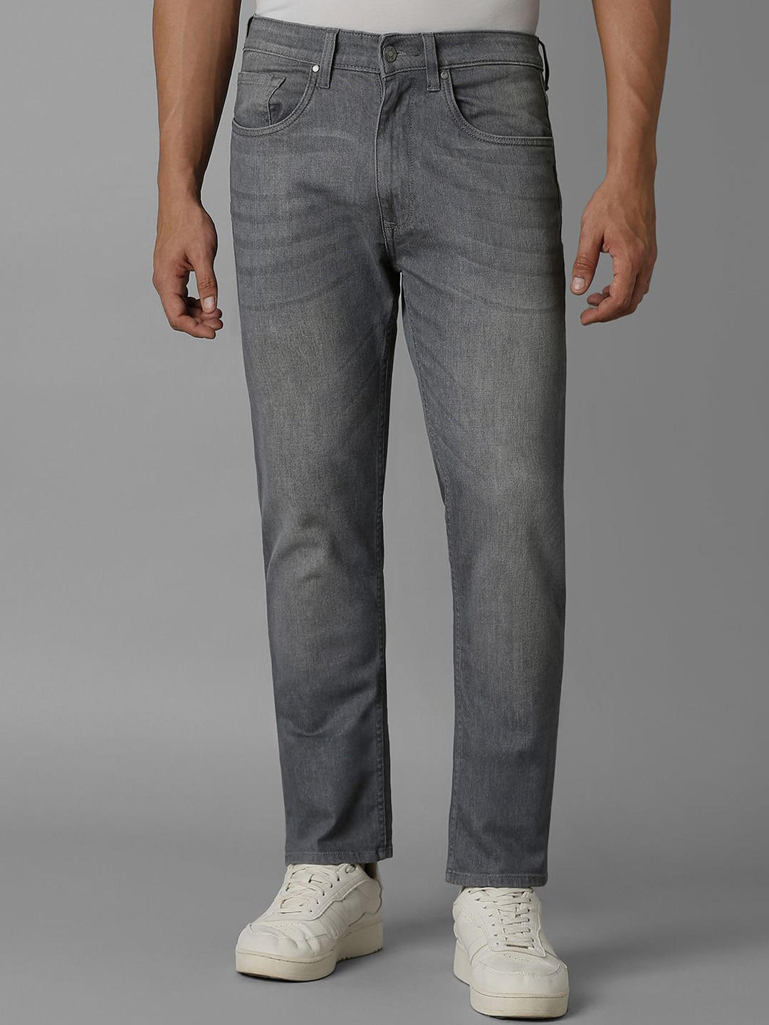 Louis Philippe Jeans Men Straight Fit Light Fade Jeans