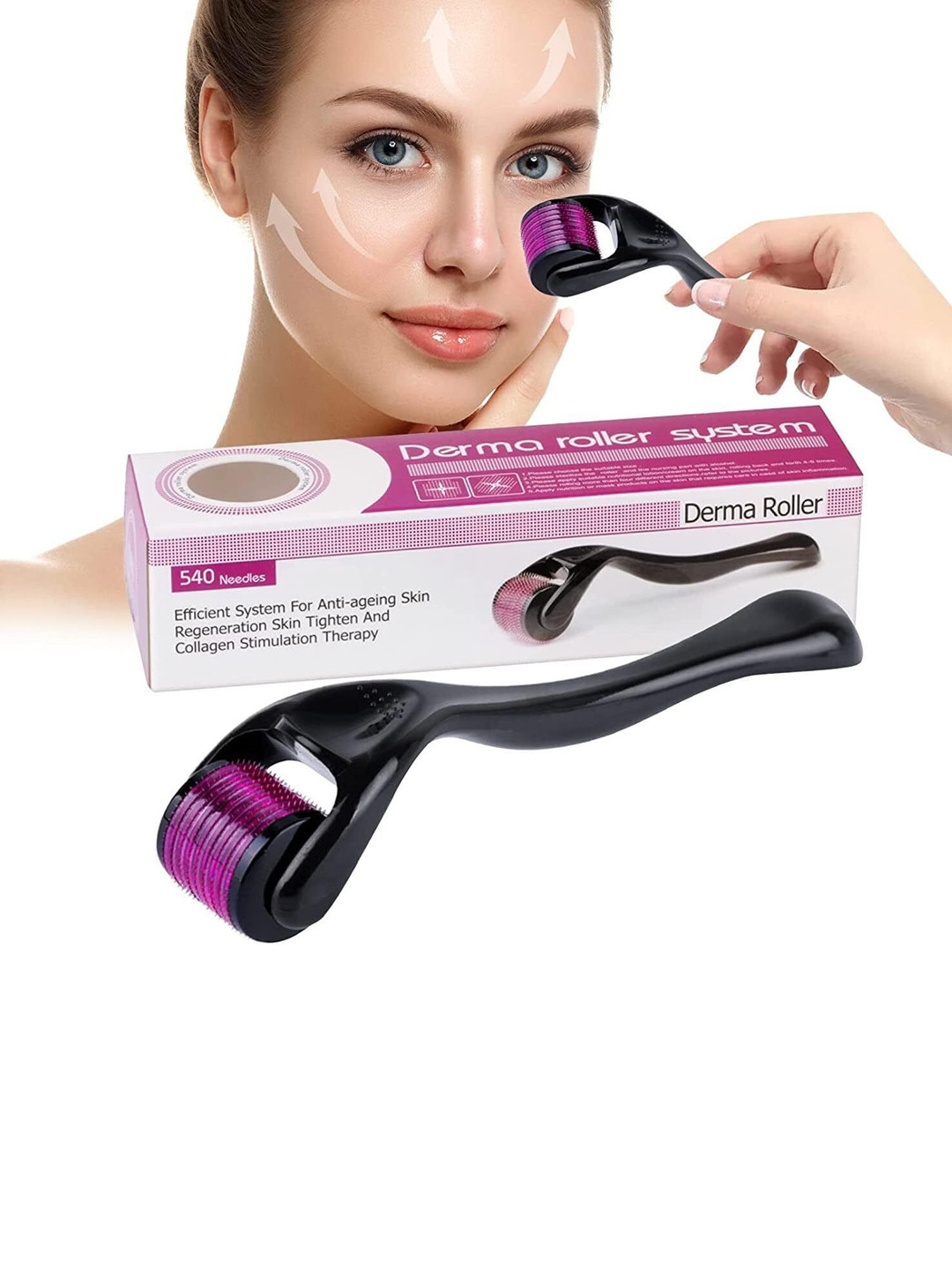 DALUCI Derma Roller with 540 Needles - Black