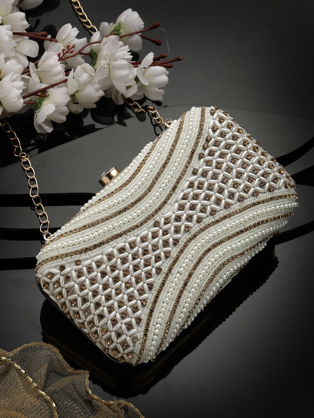 Anekaant Embellished Box Clutch