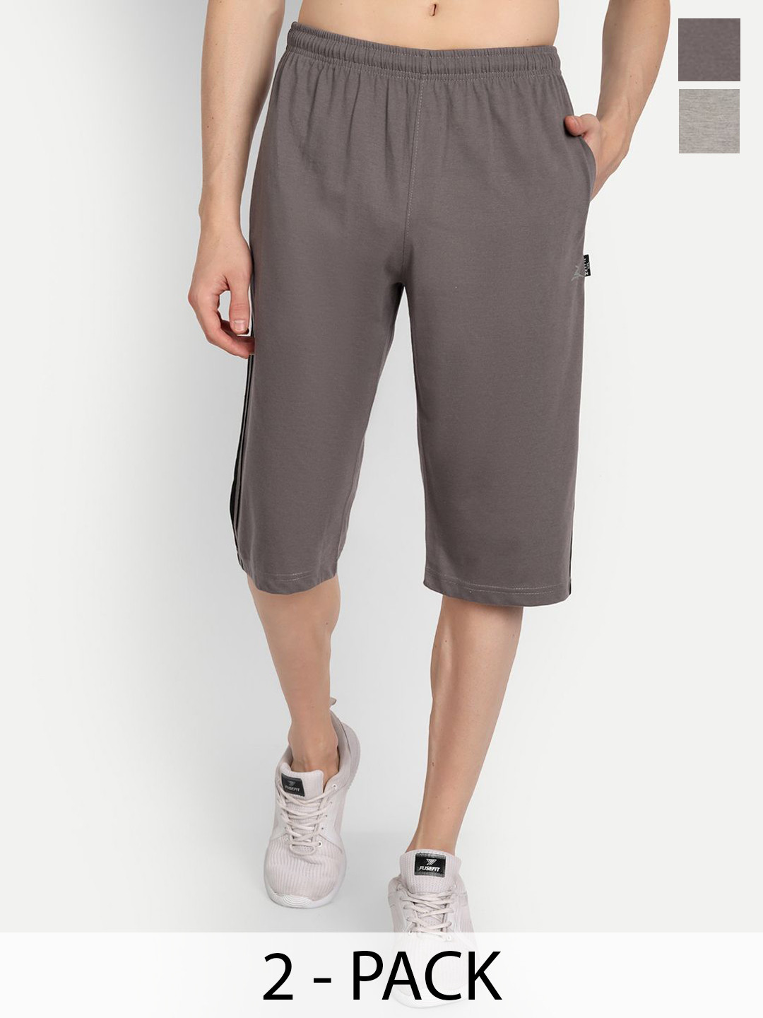 ZEFFIT Men Regular Fit Running  Sports Shorts Pack of 2