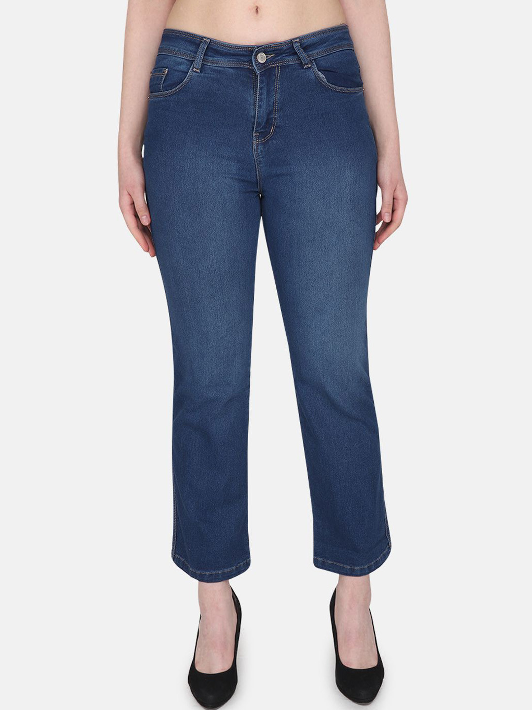 Albion By CnM Women Mid-Rise Straight Fit Light Fade Jeans