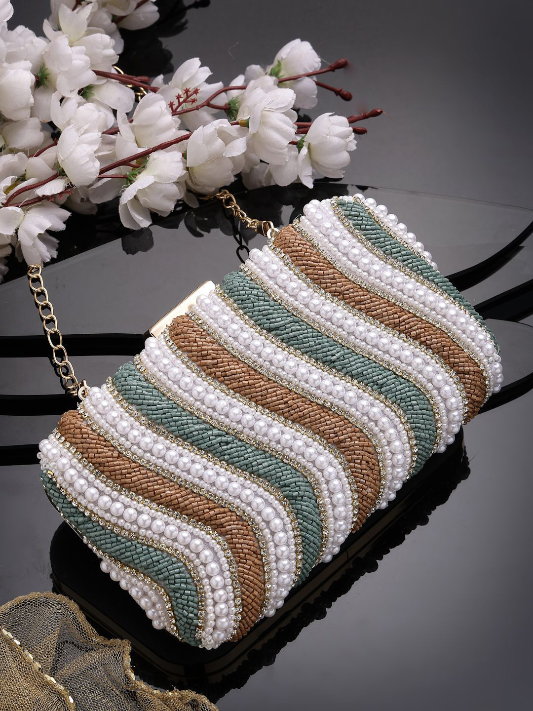 Anekaant Embellished Box Clutch
