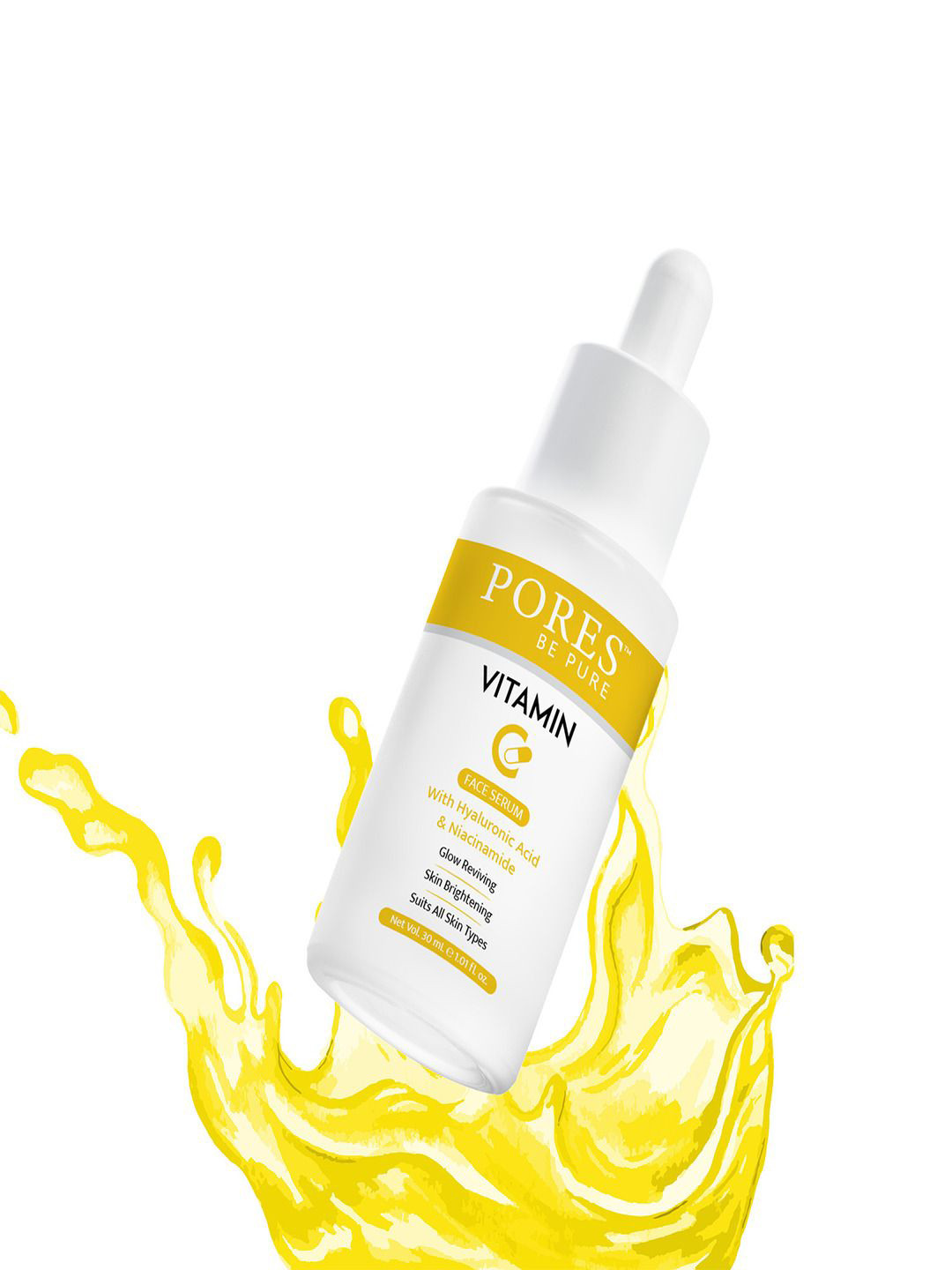 PORES Be Pure Vitamin C Serum With Ethyl Ascorbic Acid & Hyaluronic Acid-30ml