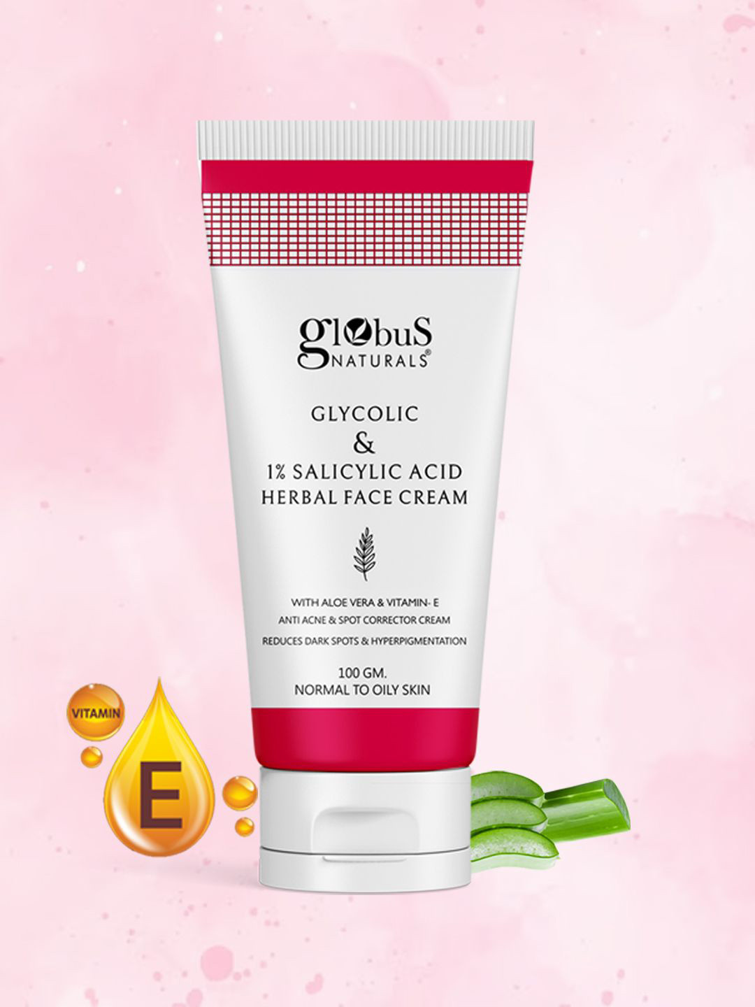 Globus naturals Glycolic & 1% Salicylic Acid Herbal Face Cream - 100g